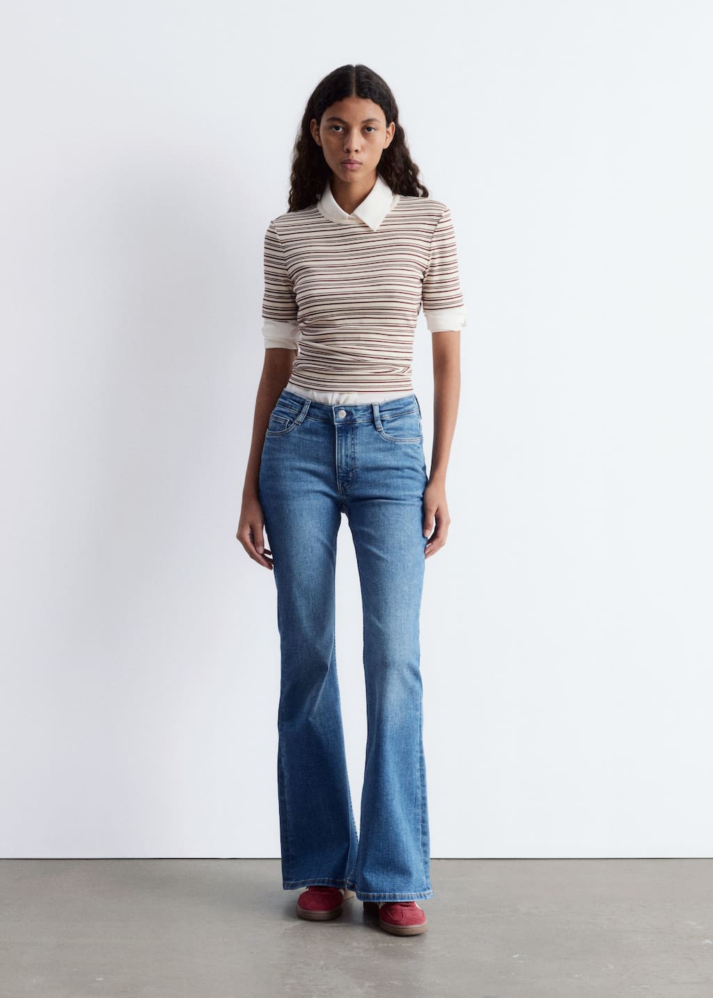 Image of Slim Low-Rise Bootcut Jeans