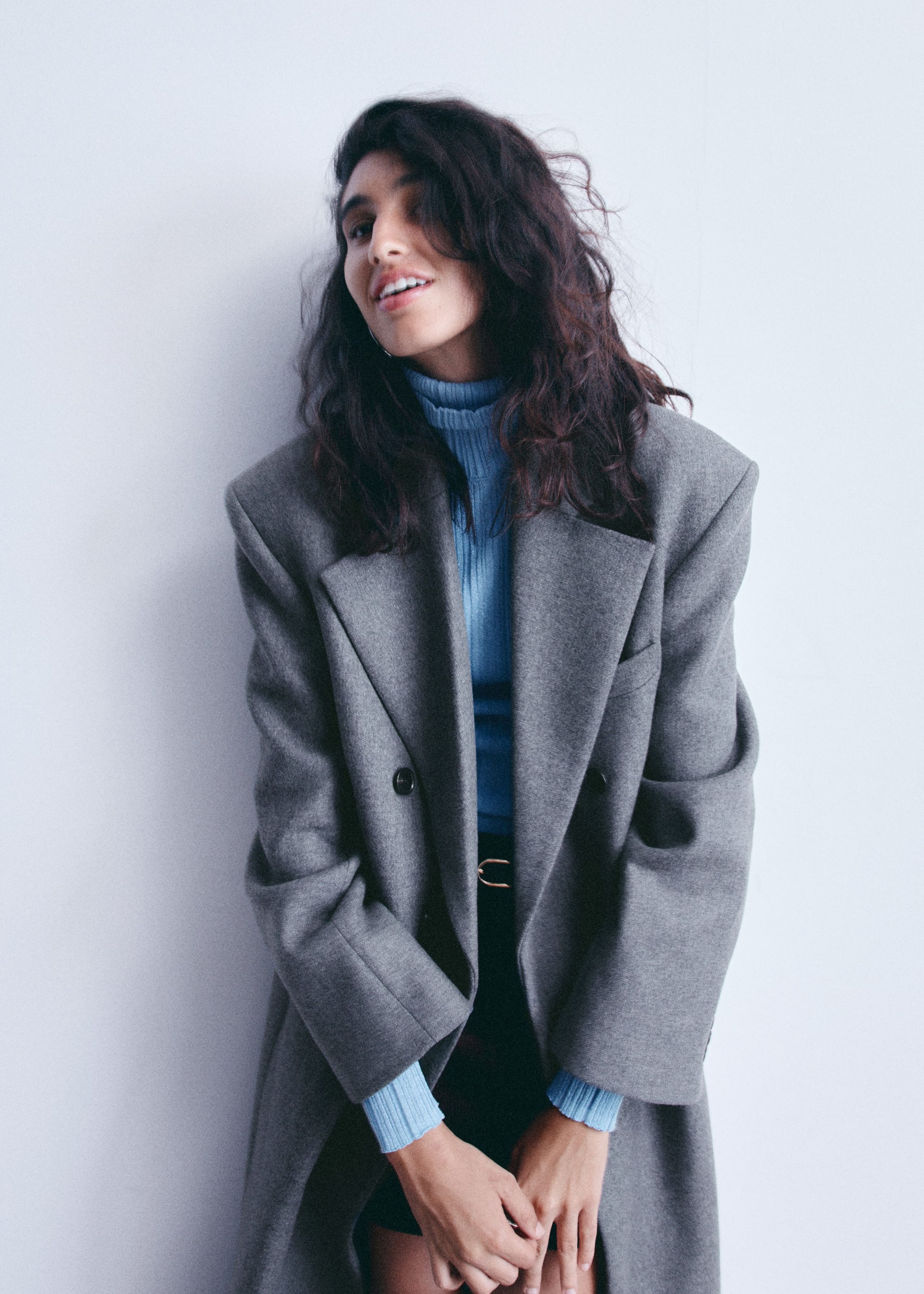 Image of Shawl-Collar Wool Maxi Coat