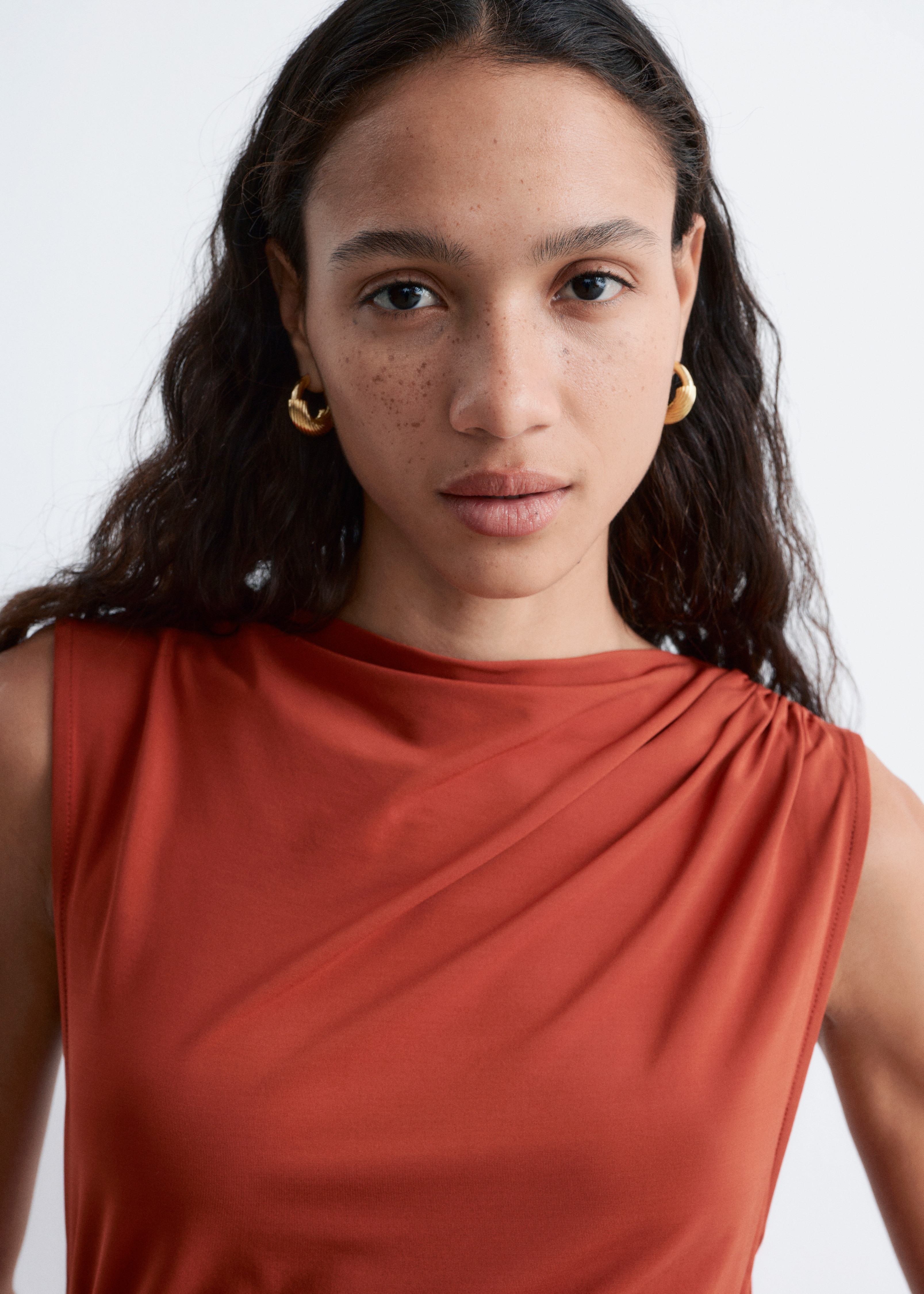 Orecchini a cerchio scanalati - Gold/Silver