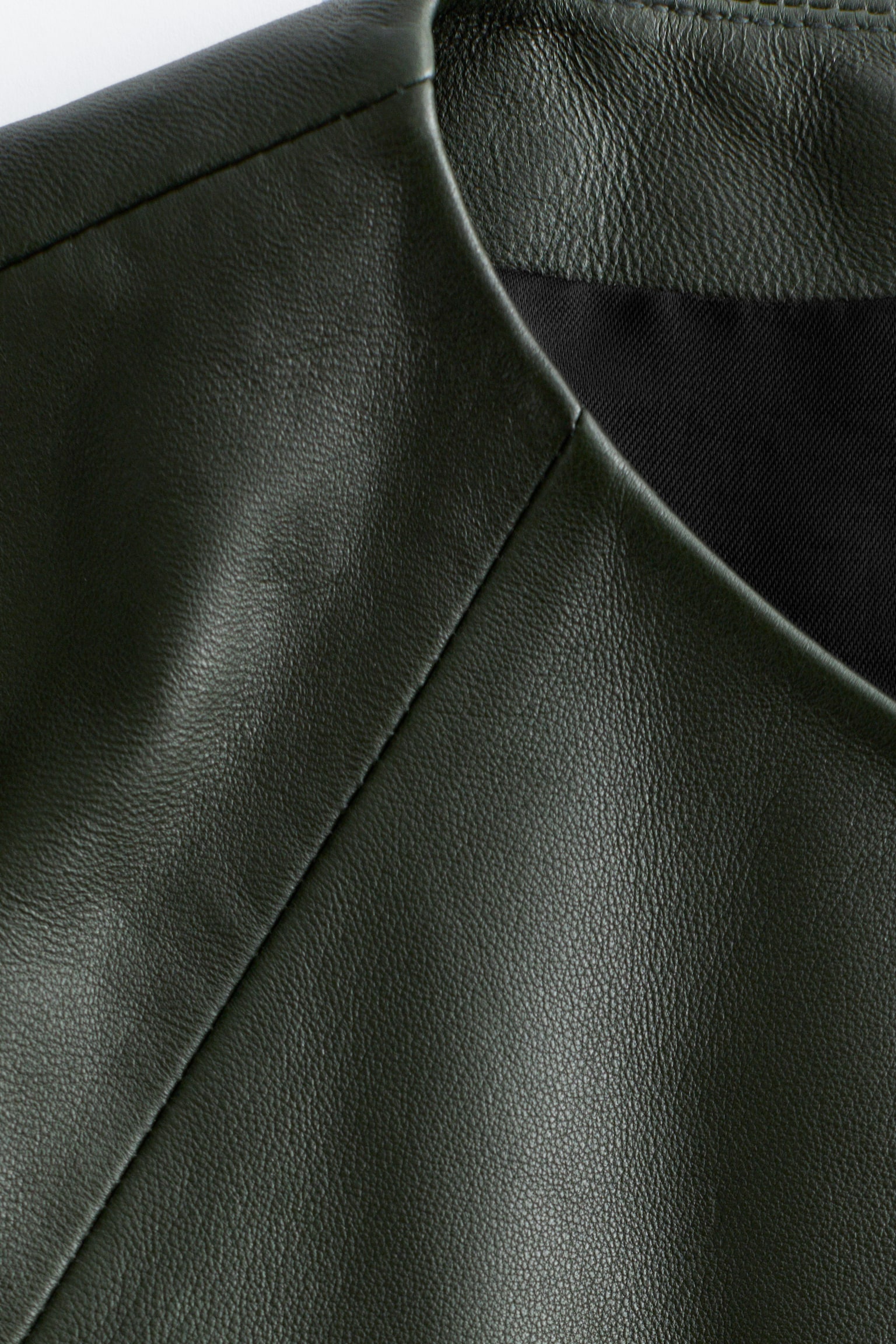 Lederoberteil mit gedrehter Schulter - Dunkelgrün - 6