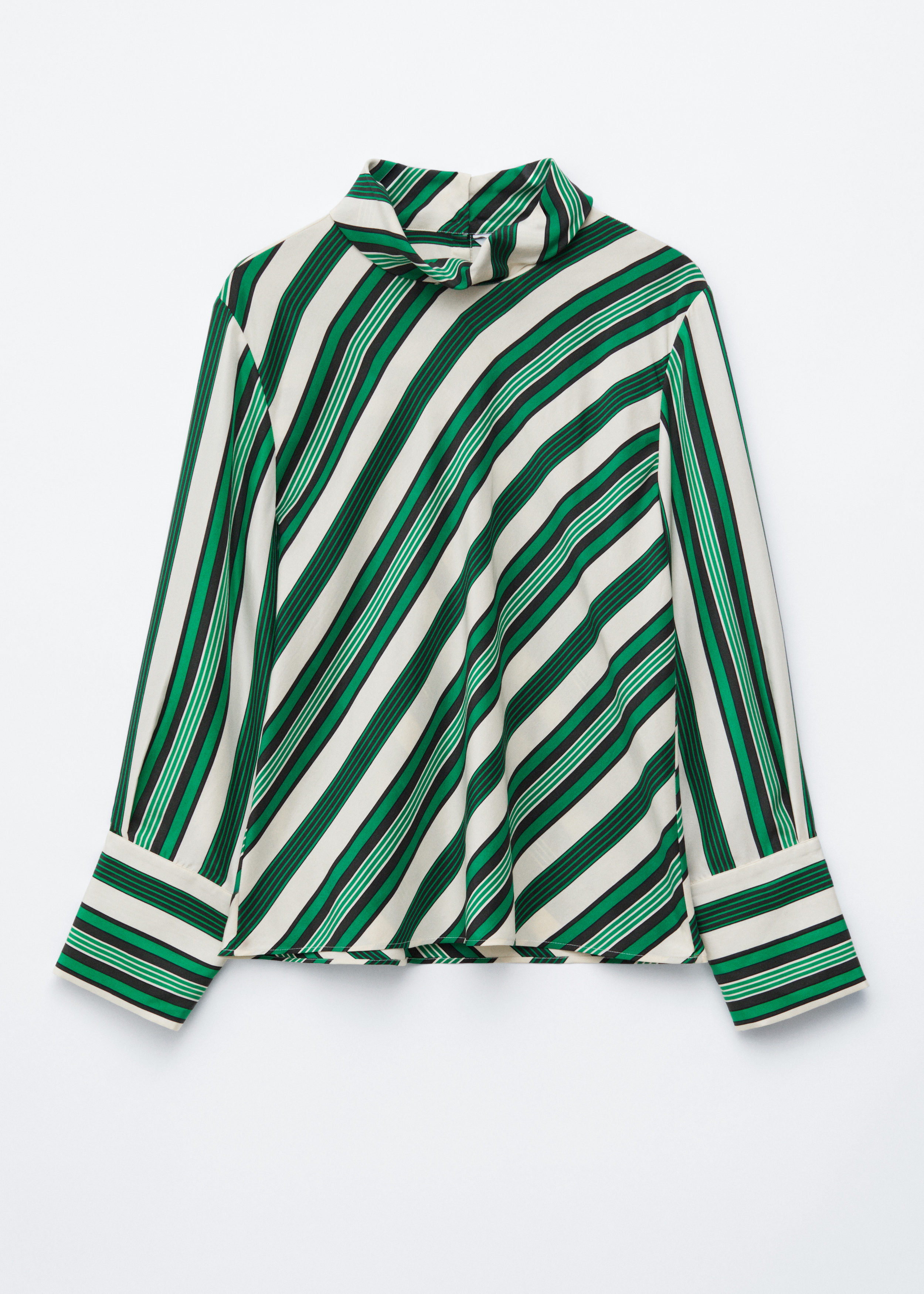 Stand Collar Silk Blouse