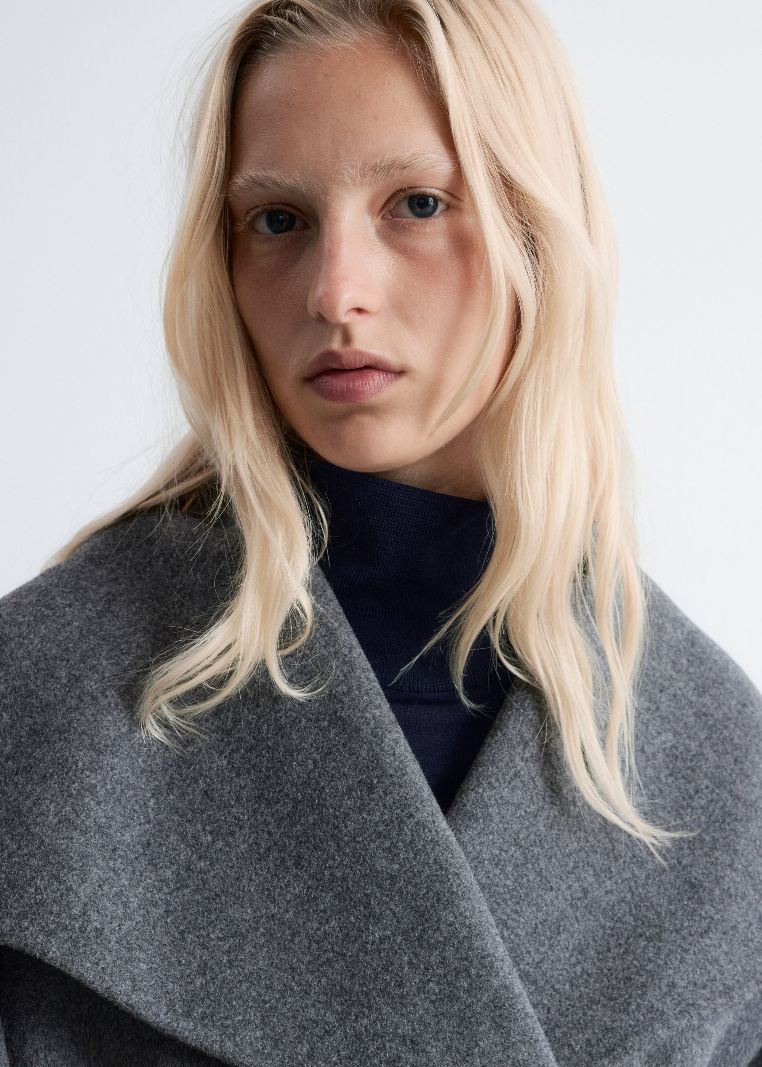 Image of Shawl-Collar Wool Maxi Coat