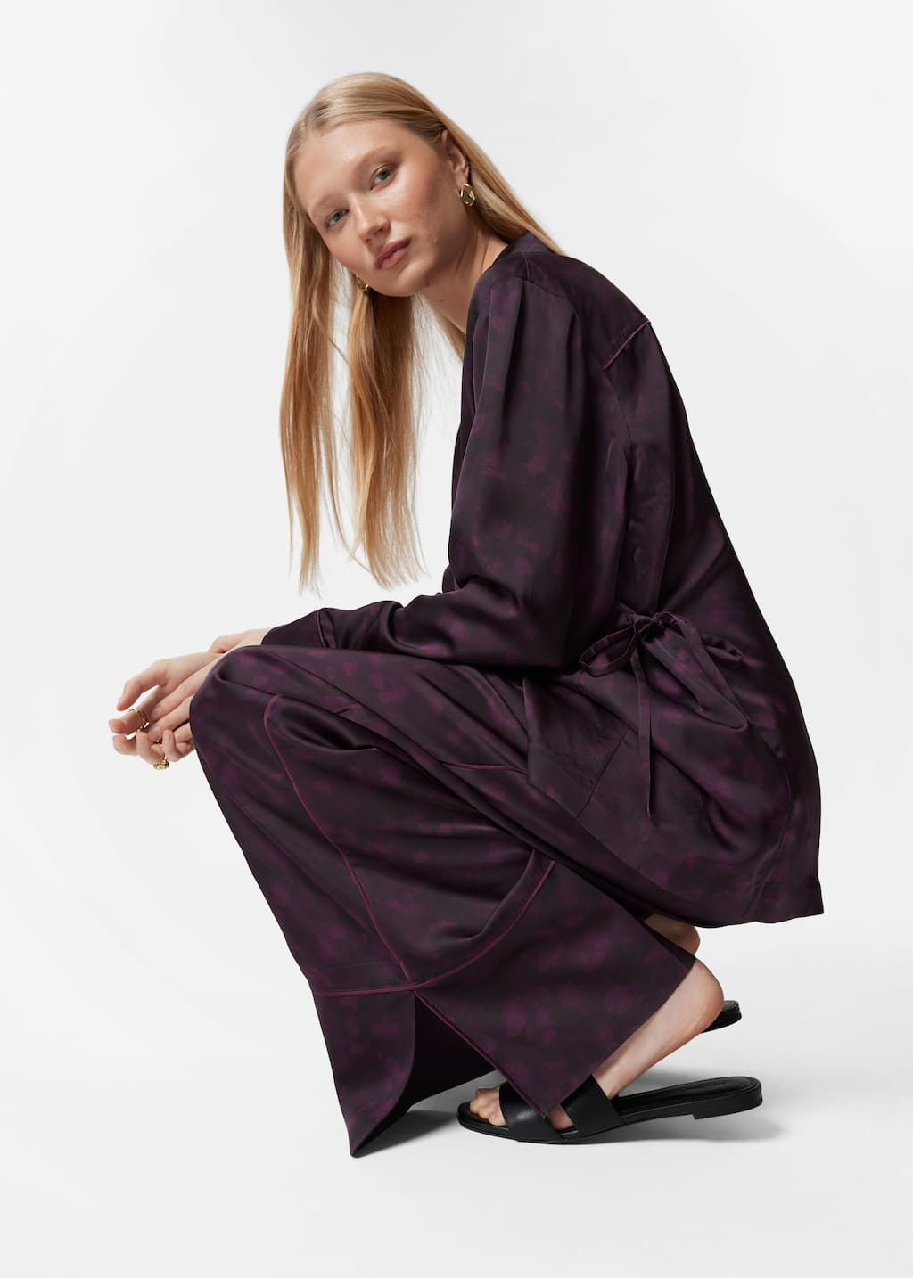 Image of Pantaloni in stile pigiama con coulisse