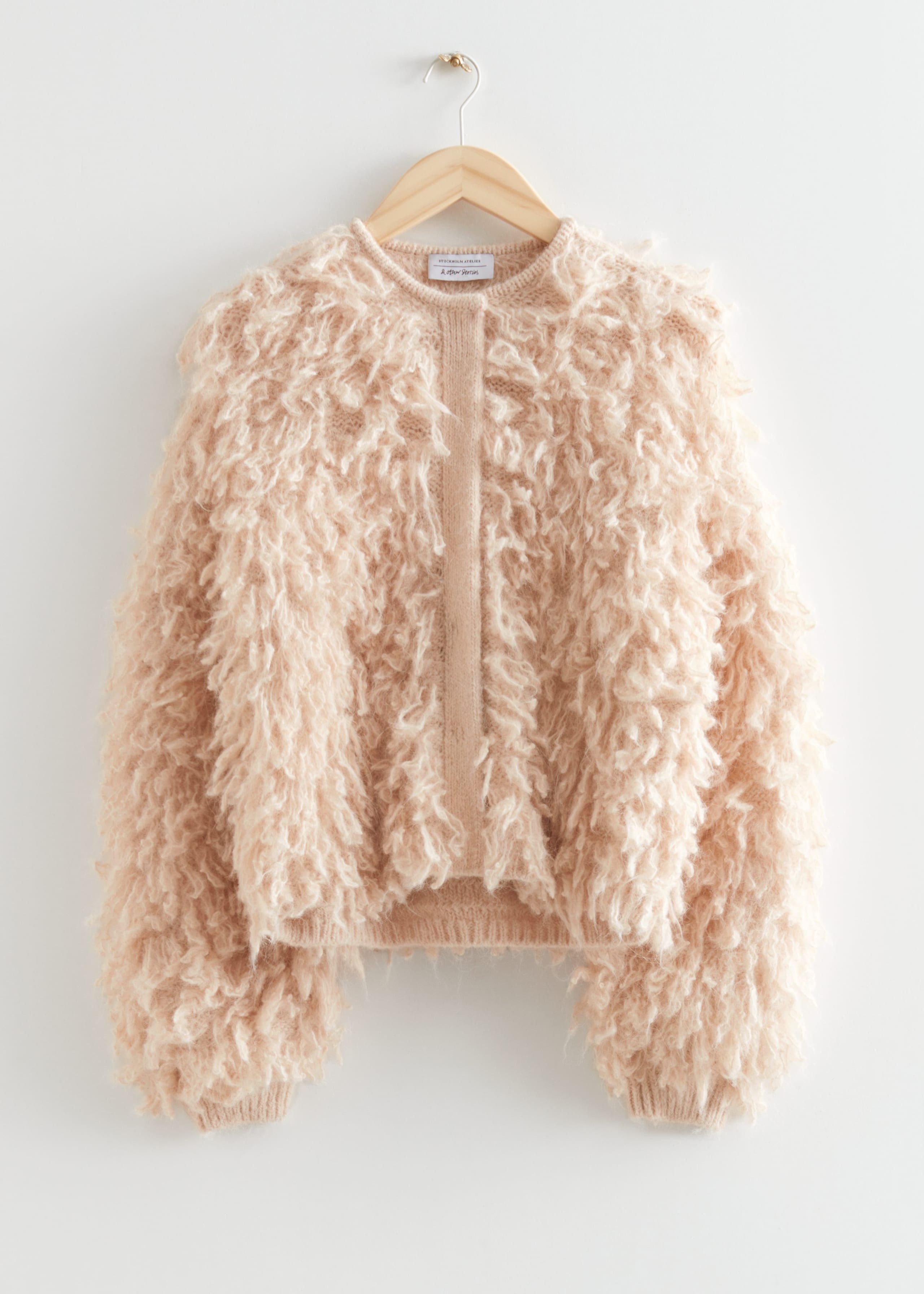 Fluffy Oversized Cardigan - Beige - Still Life