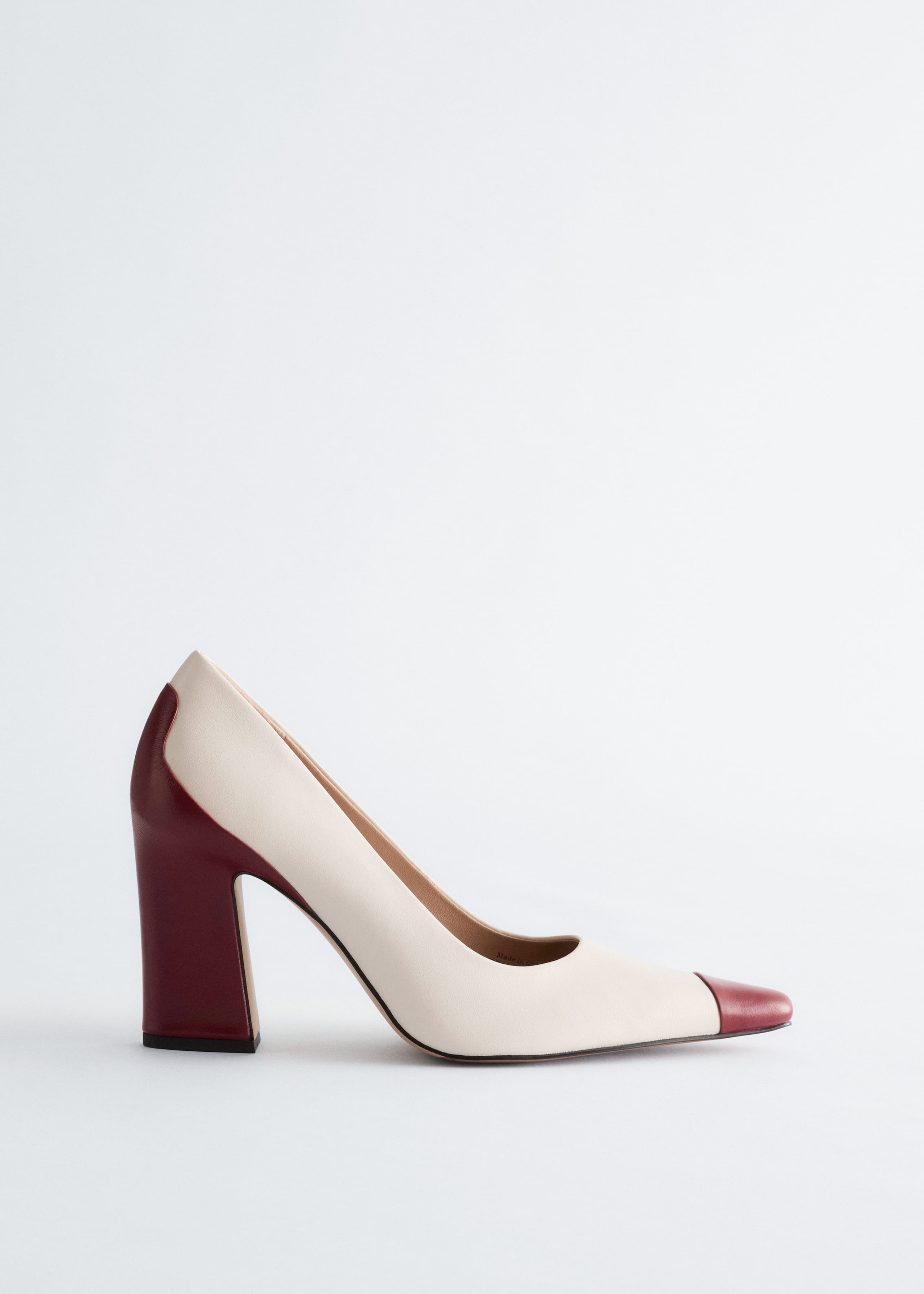 Image of Colour-Blocked Leather Pumps