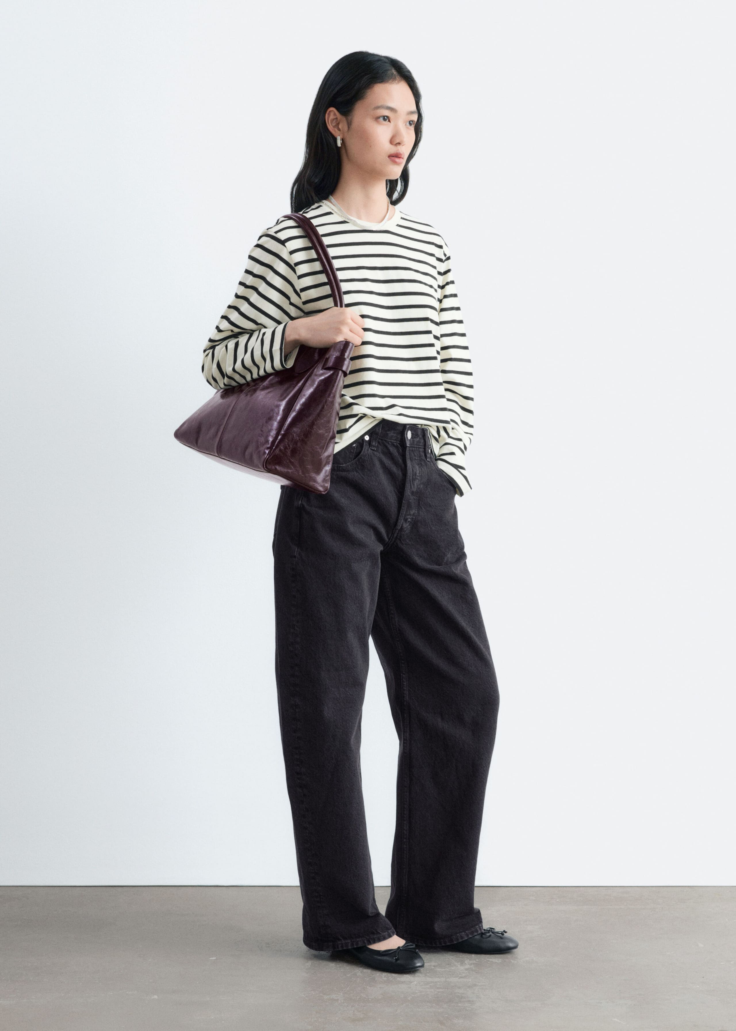 Cotton Jersey Top - Off White/Stripes - Lookbook