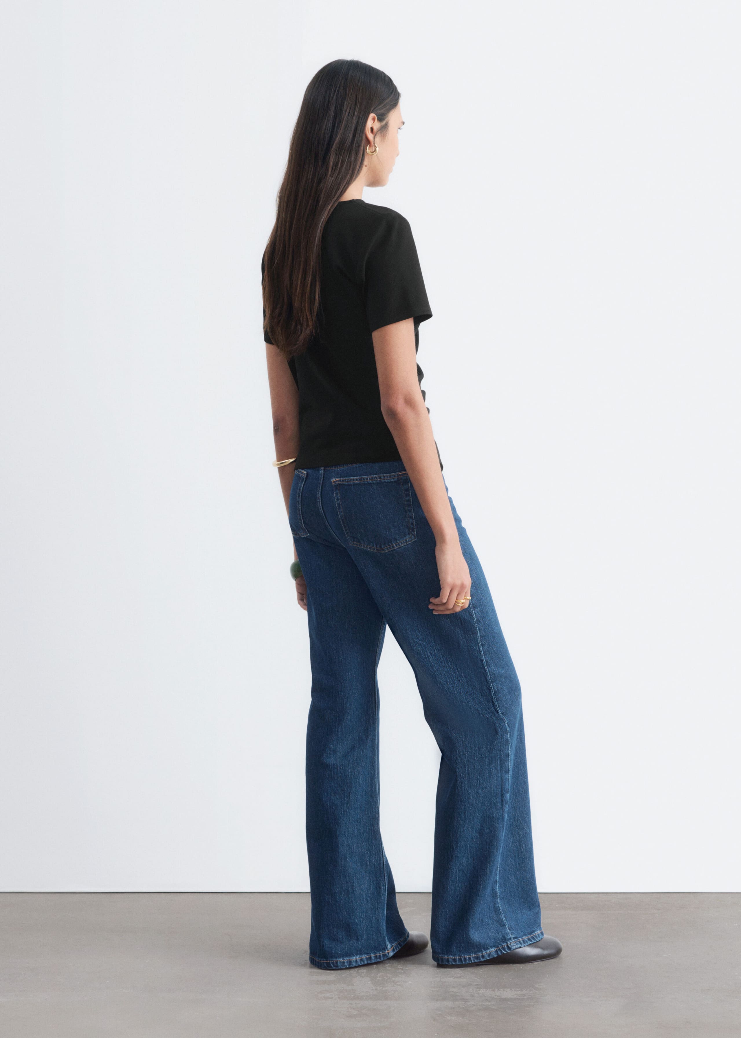 Draped Asymmetric T-shirt - Black - Still Life
