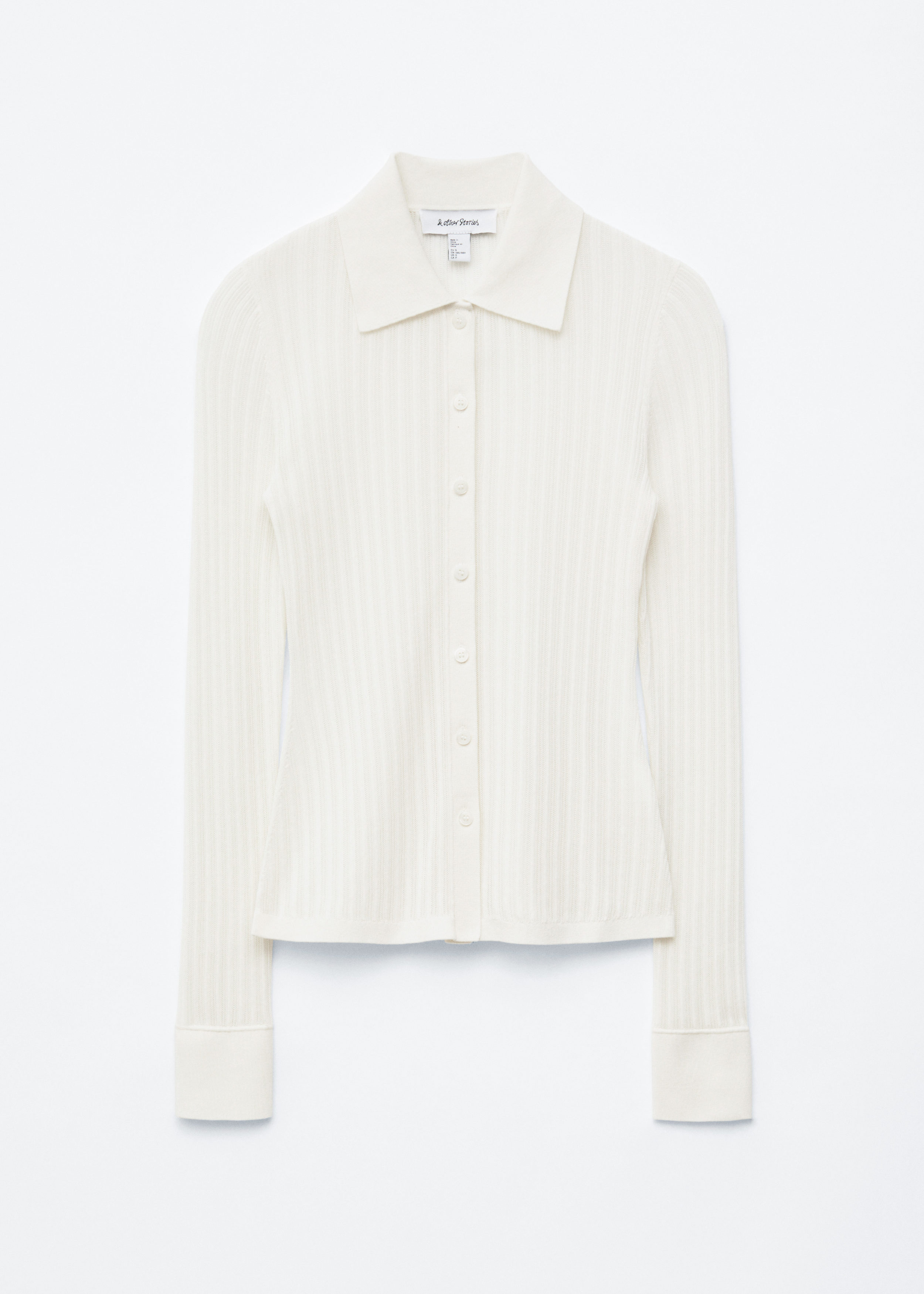 Open-Knit Polo Top - White - T-shirts - & Other Stories GG