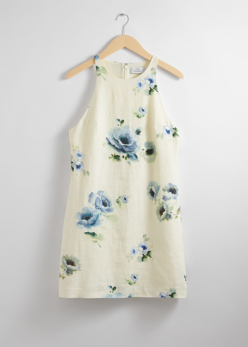 Linen A-Line Dress - Blue Florals - Still Life