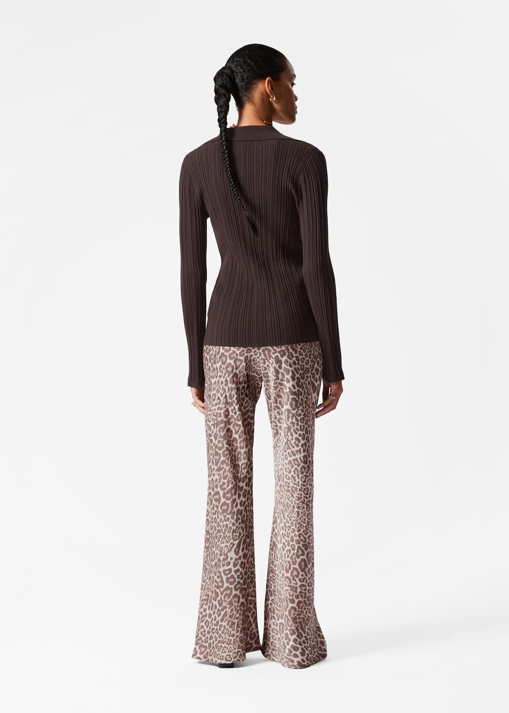 Pantalon en satin à enfiler - Imprimé léopard - Lookbook