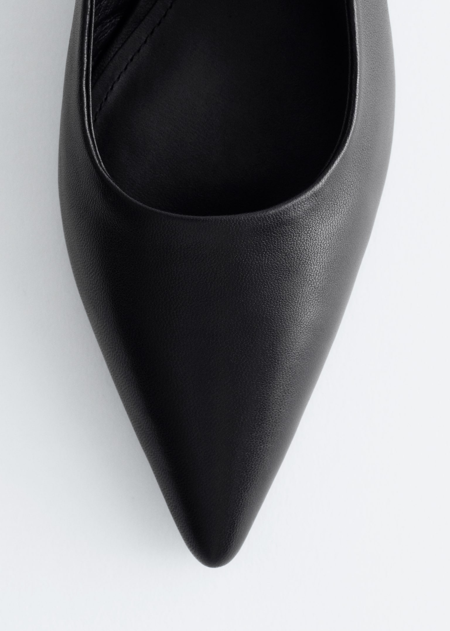 Leather Wedge Slingback Pumps - Black/Grey Snake - 3