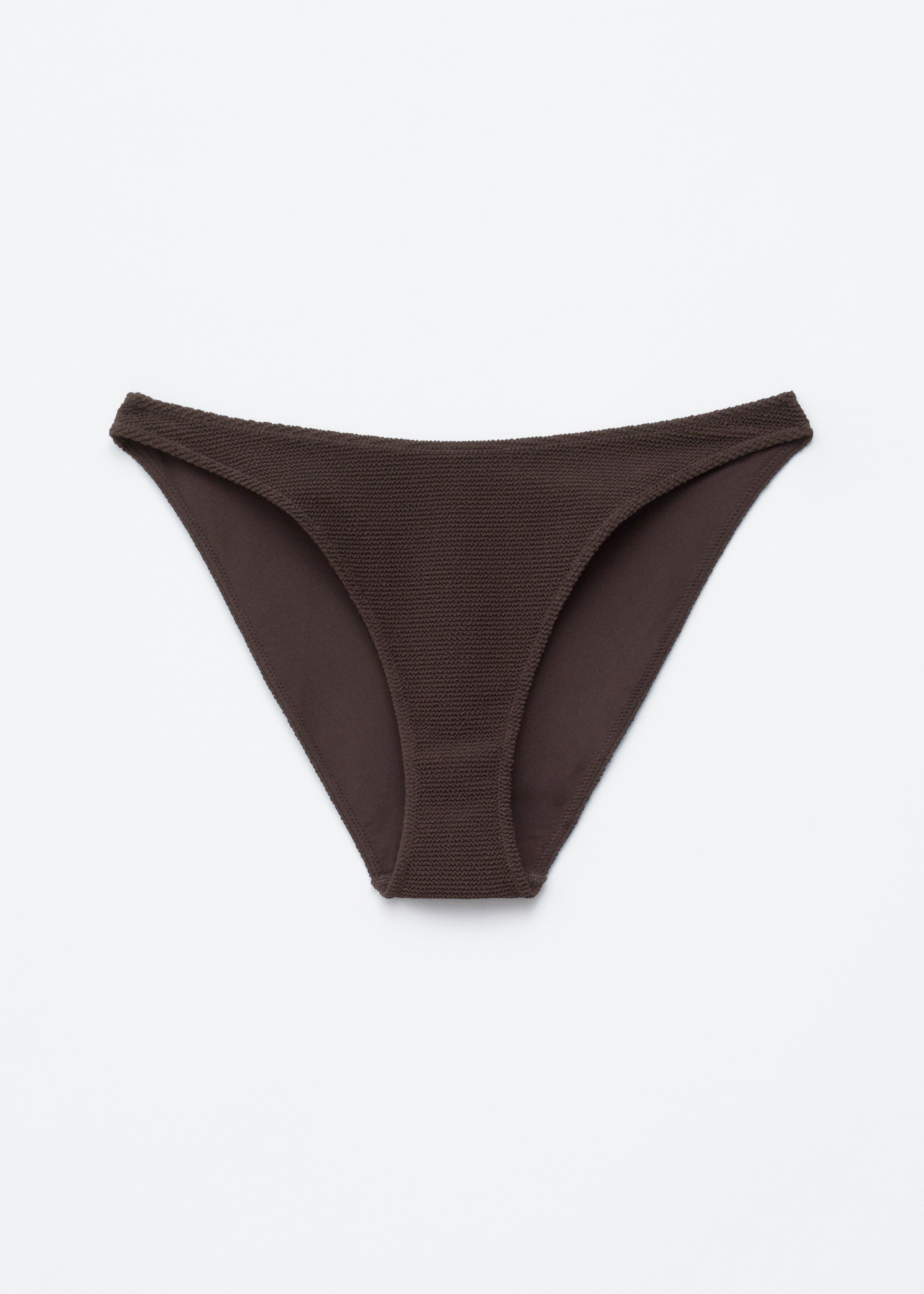 Strukturierte Bikinihose - Dunkelbraun/Khaki/Rot/Helltürkis