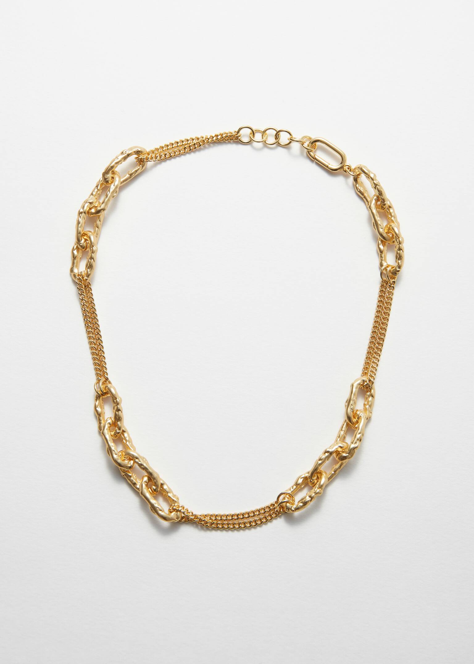 Colier cu Verigi Sculptate și Groase - Aur - 1