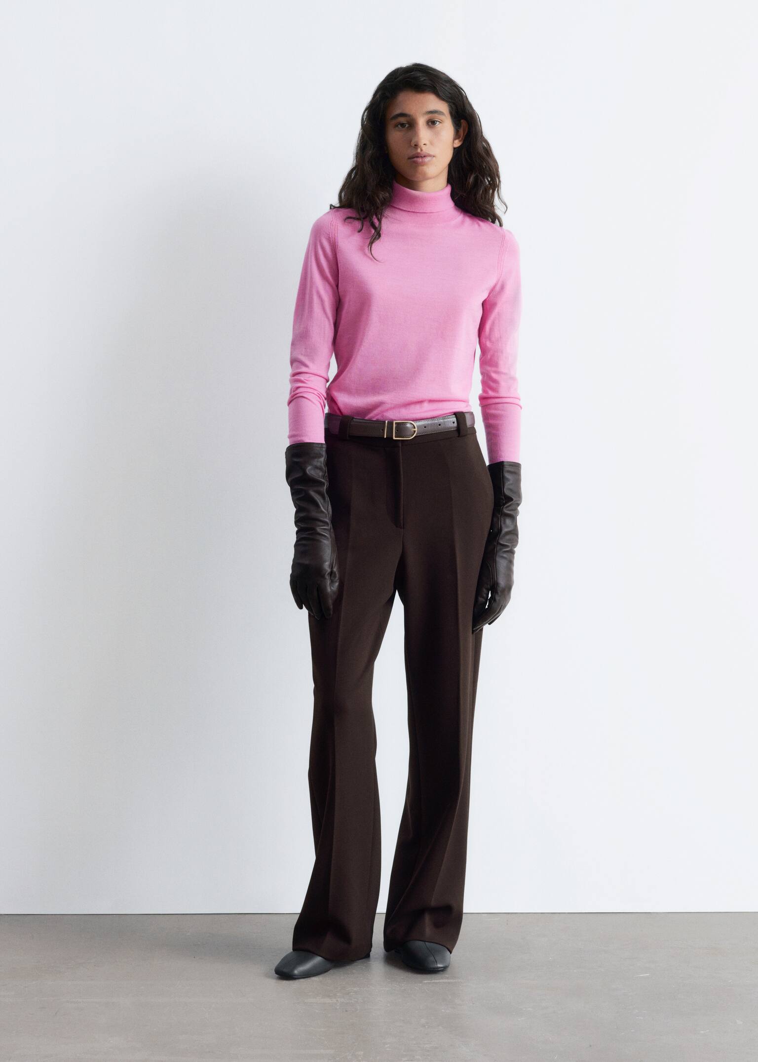 Wide Press-Crease Trousers - Dunkelbraun/Dunkelrot/Schwarz/Navyblau/Khaki/Cremefarben