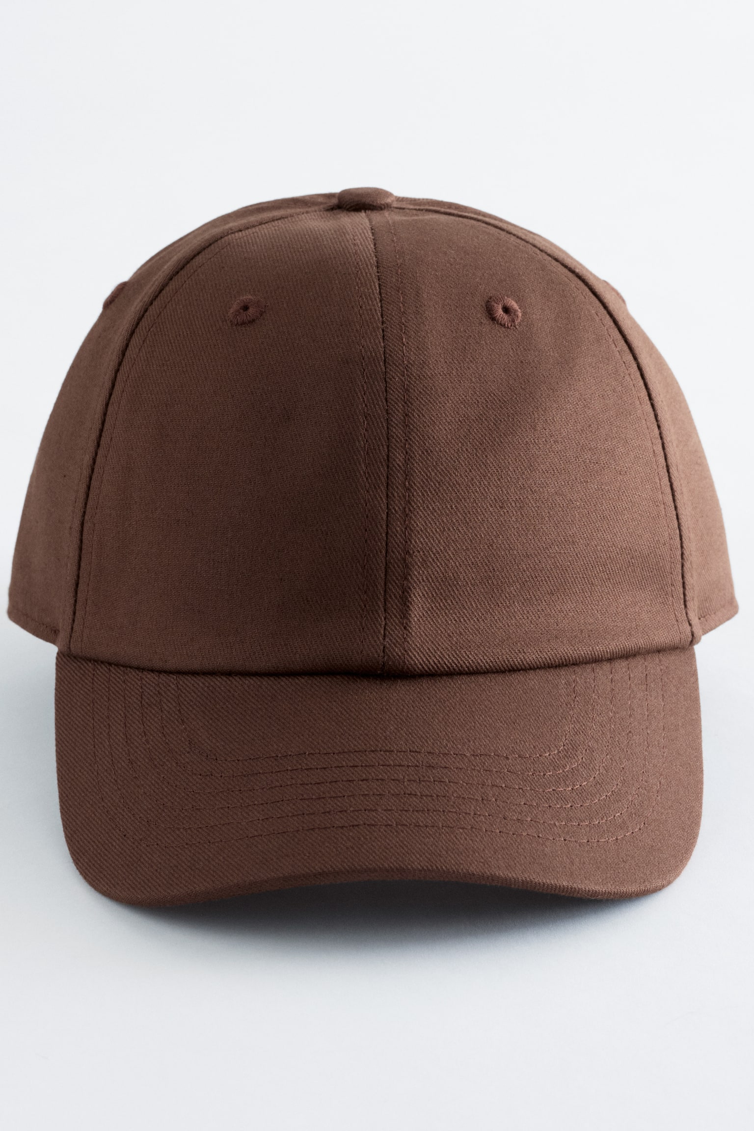 Baseballkasket i bomuld og hør - Brown/Råhvid - 4