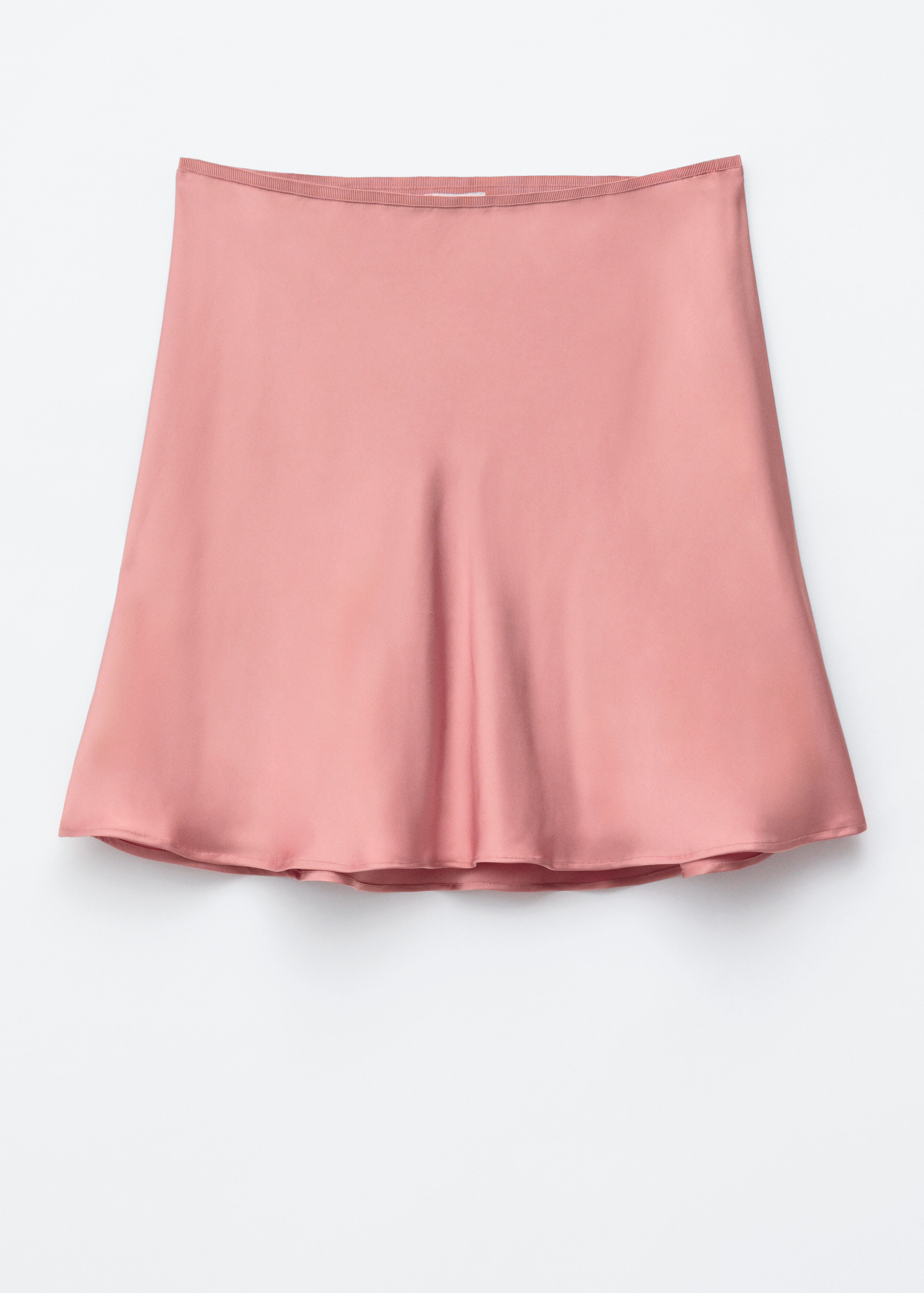 Schräg geschnittenes Minikleid aus Viskose - Warmes Taupe/Dunkelbraun