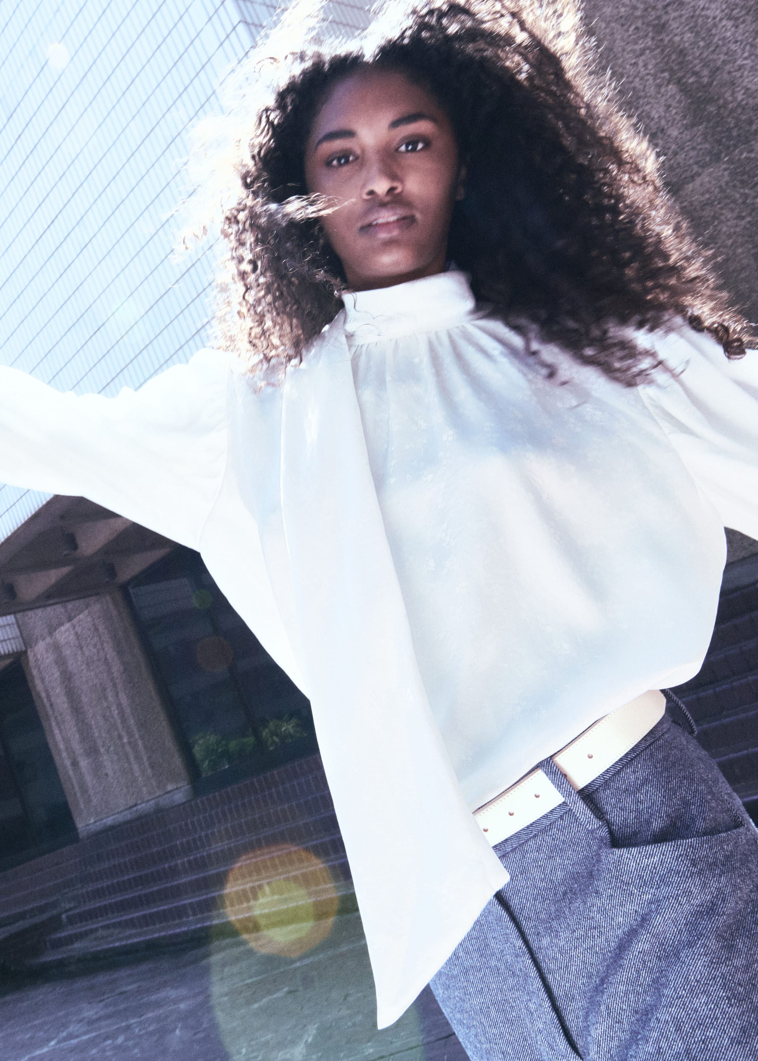 Image of Bow-Collar Blouse