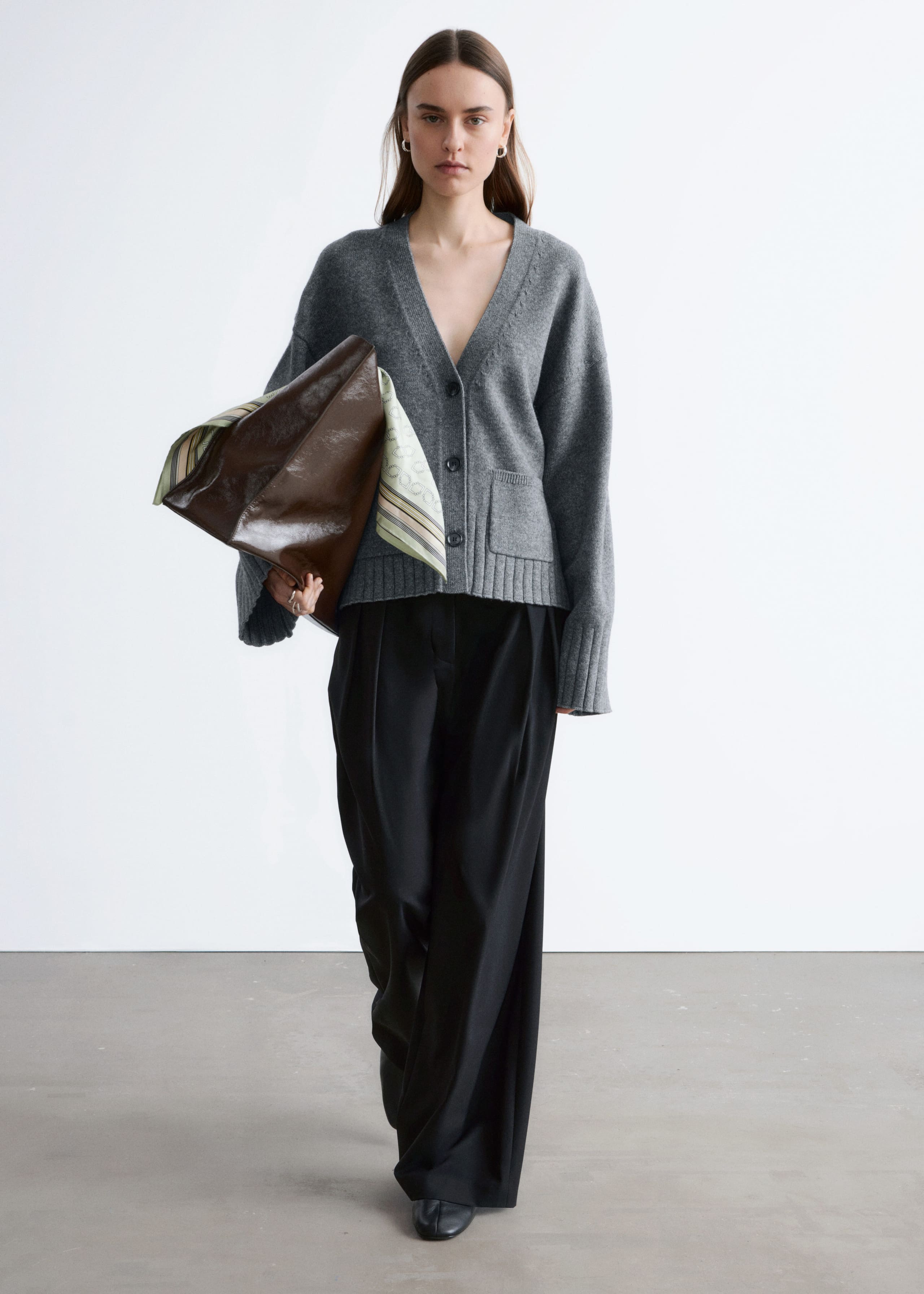 Image of Tapered Knit Cardigan