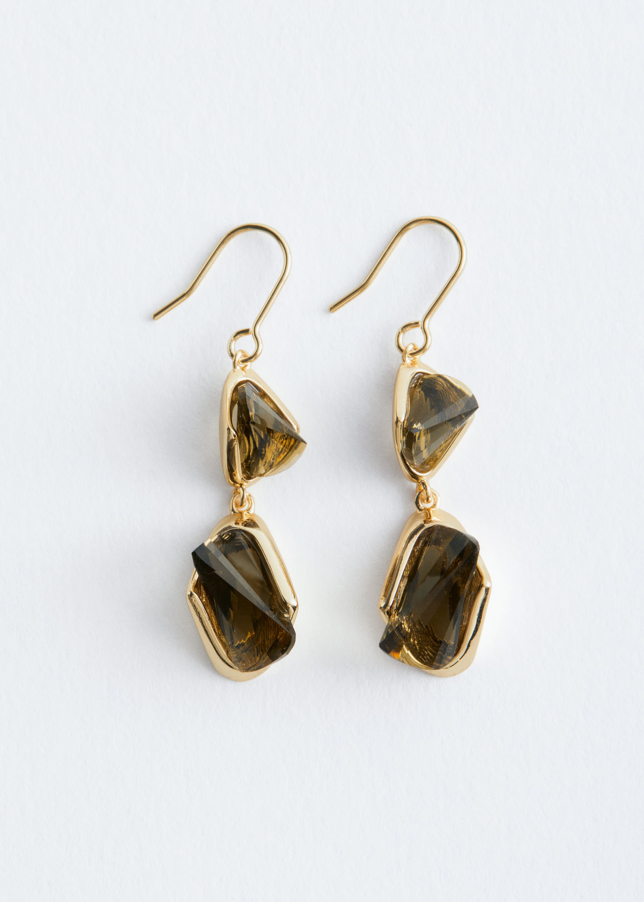 Grösseres Bild ansehen: Ohrhänger mit Kristallsteinen - Gold/Grün - DAMEN | H&M CH 1
