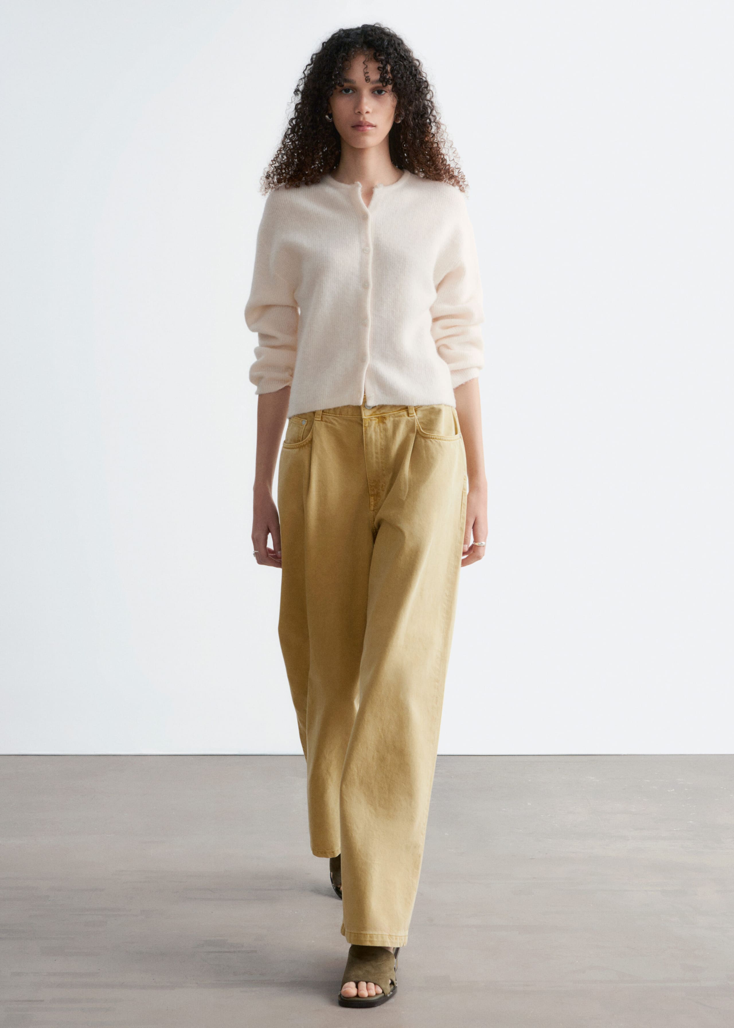 Alpaca-Blend Knitted Cardigan - Mole - Lookbook