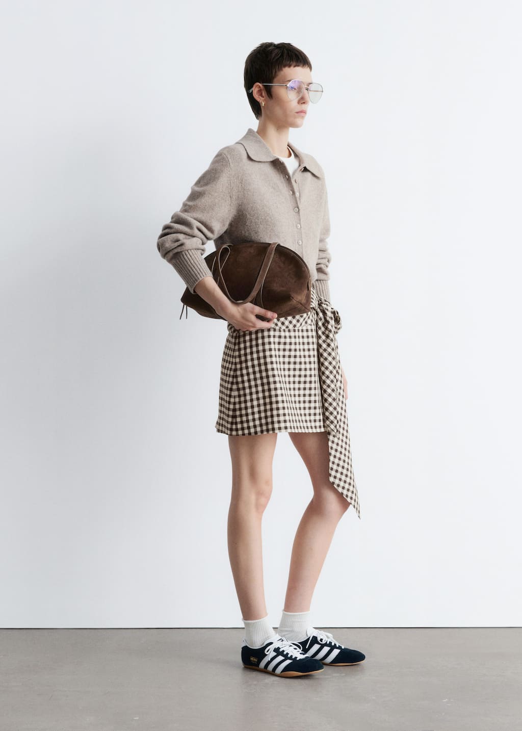 Image of Knitted Collar Cardigan