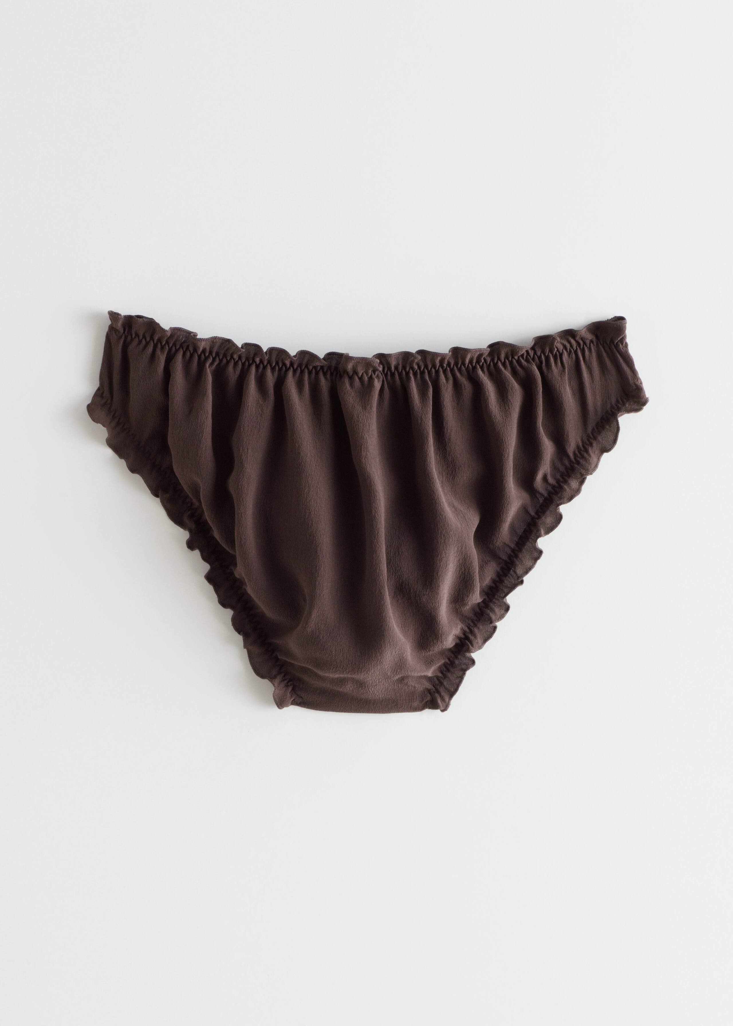 Ruffled Mulberry Silk Briefs - Lilac - Natura morta