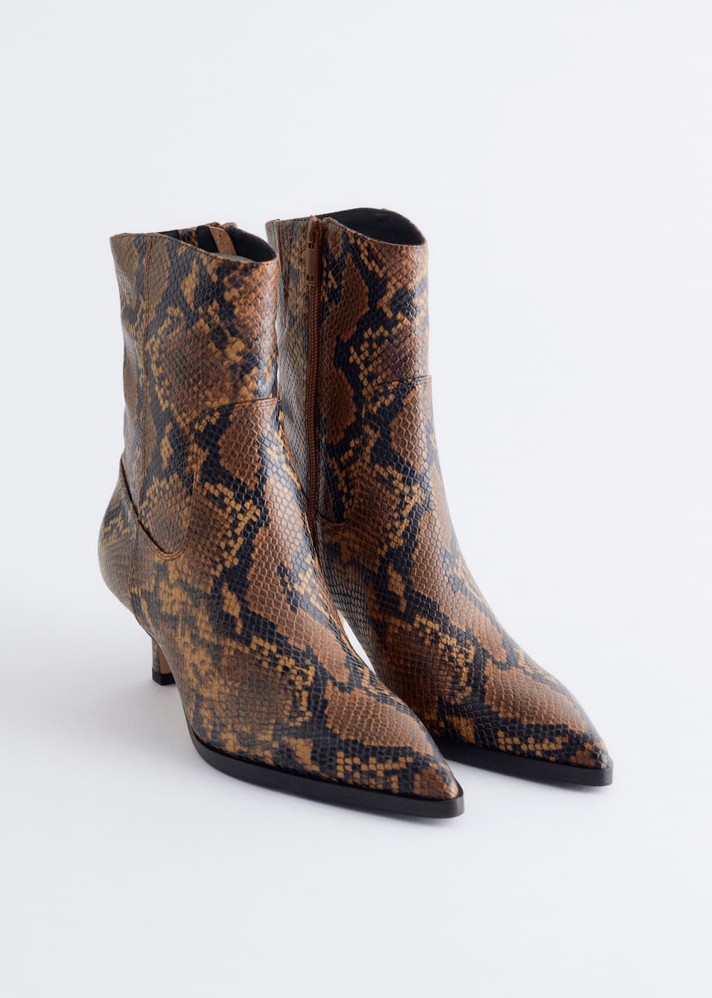 Image of Kitten Heel Suede Ankle Boots