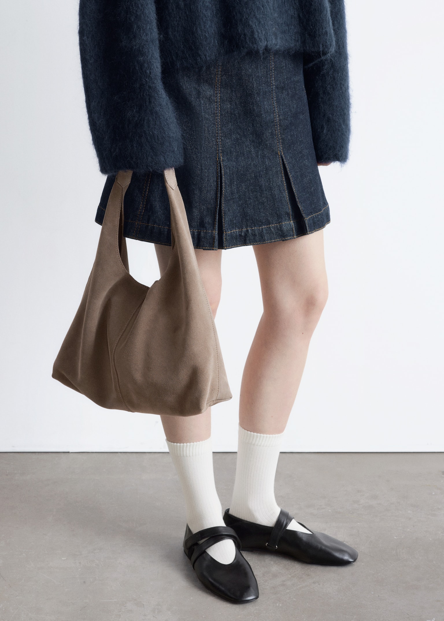 Classic Suede Tote Bag - Beige/Groen/Roestbruin/Bruin - 5