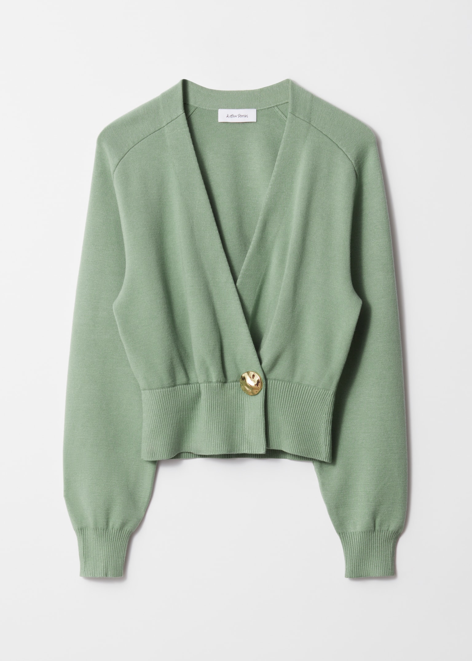 Cardigan avvitato a portafoglio - Verde