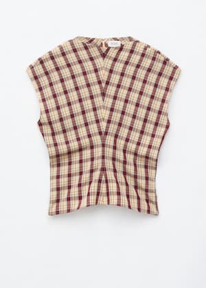 Dark Red/Checked