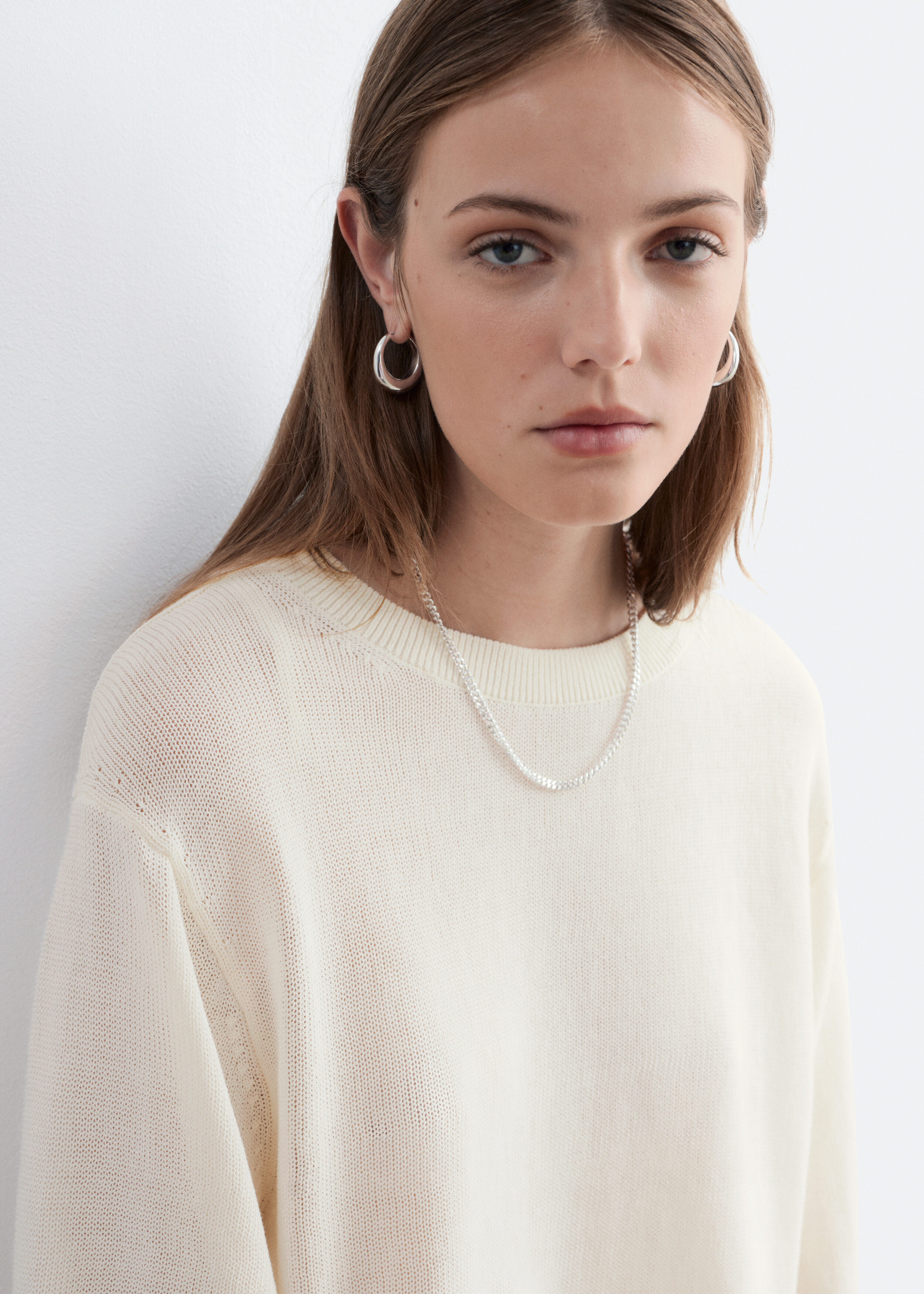 Knitted Cotton T-Shirt - Off-white - & Other Stories US