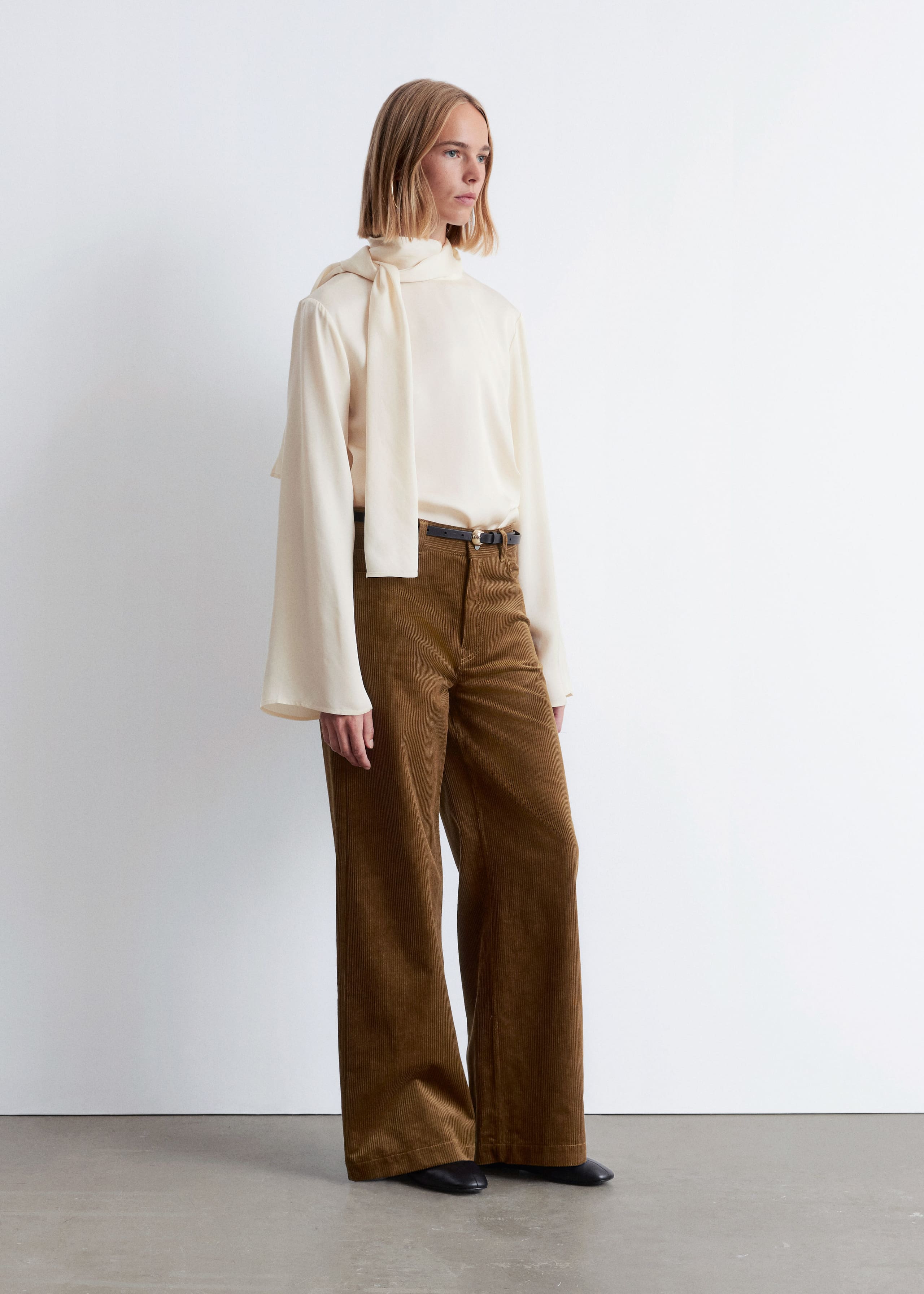 Image of Flared Corduroy Trousers