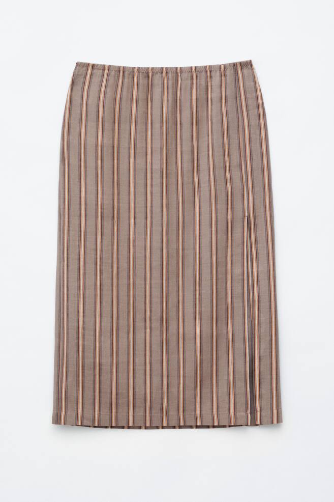 Midirok - Taupe/gestreept - 1