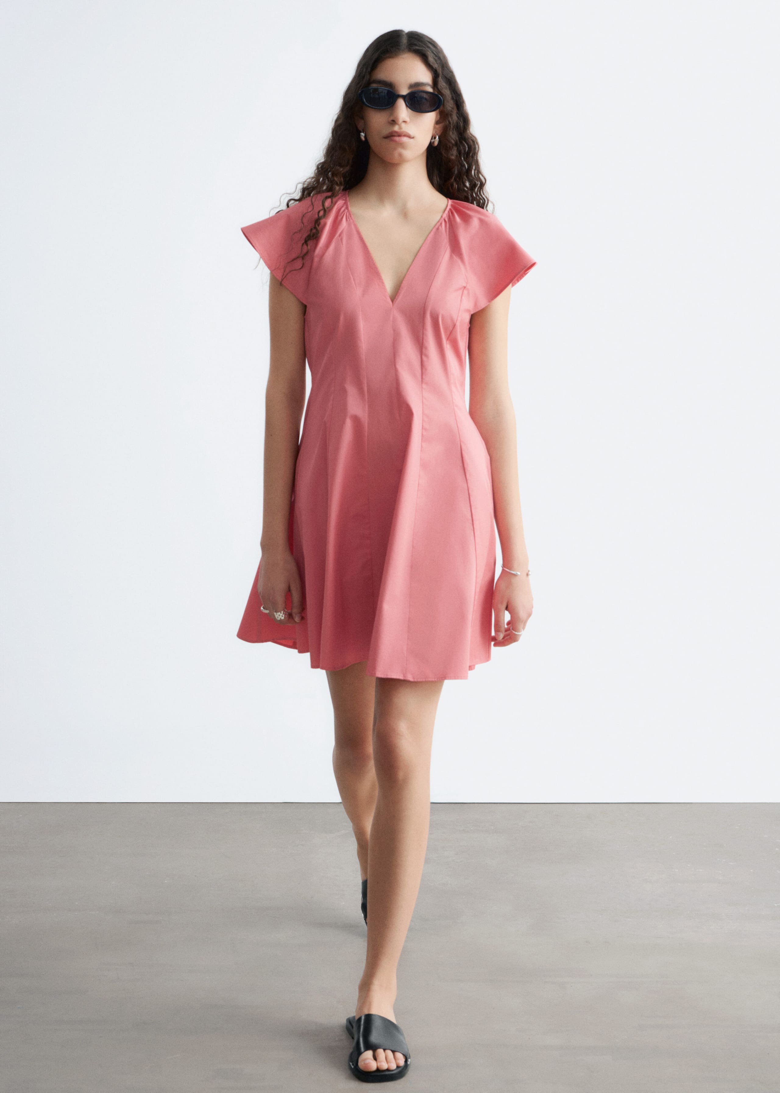 Image of Minivestido acampanado