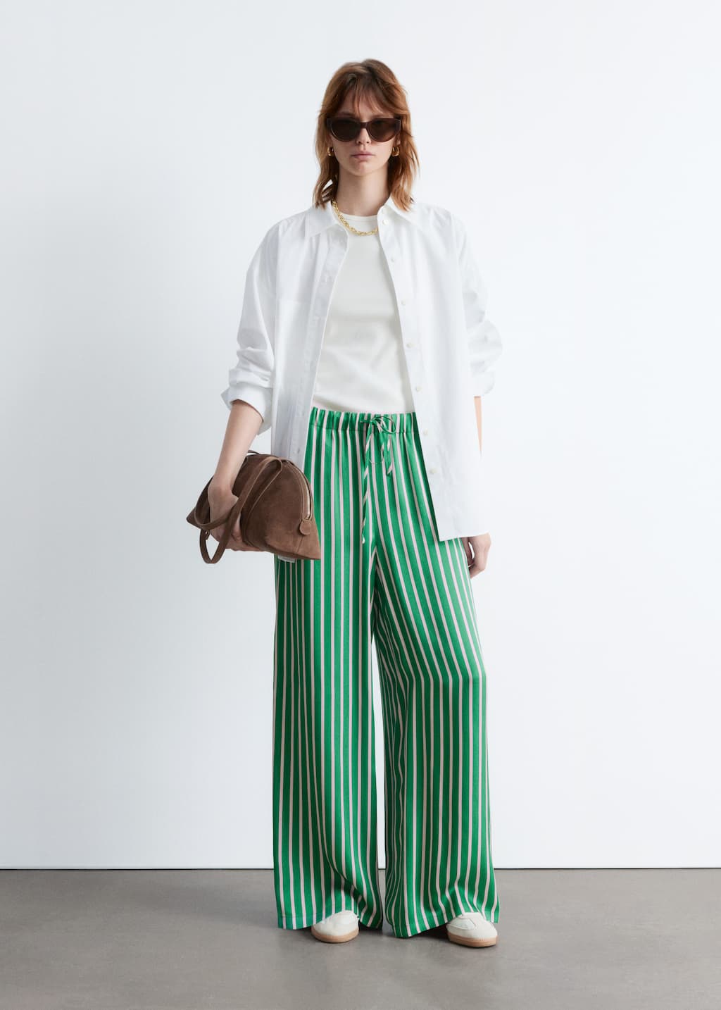 Image of Pantaloni in raso con coulisse