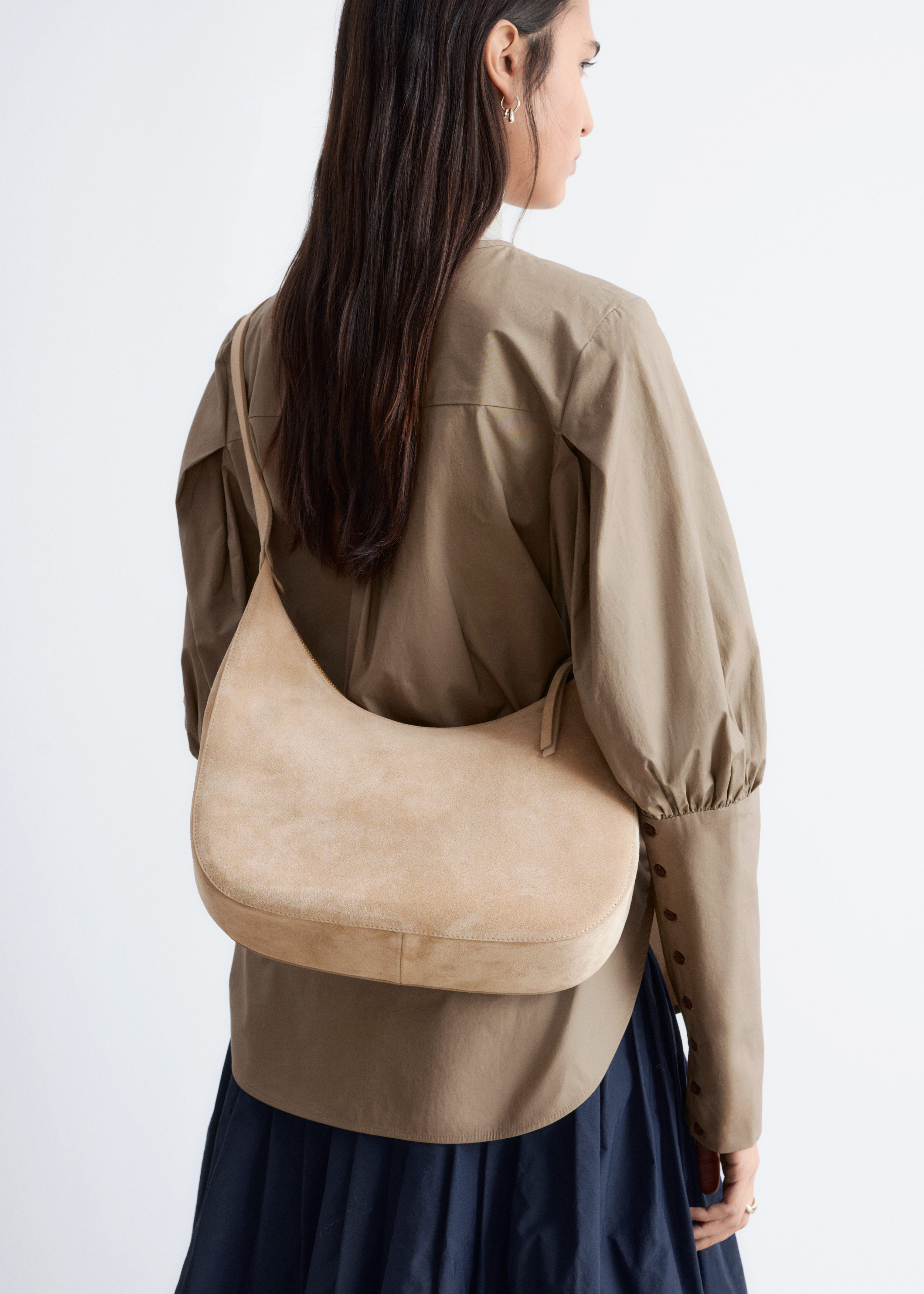 Leather Shoulder Bag - Beige - Bags - & Other Stories US