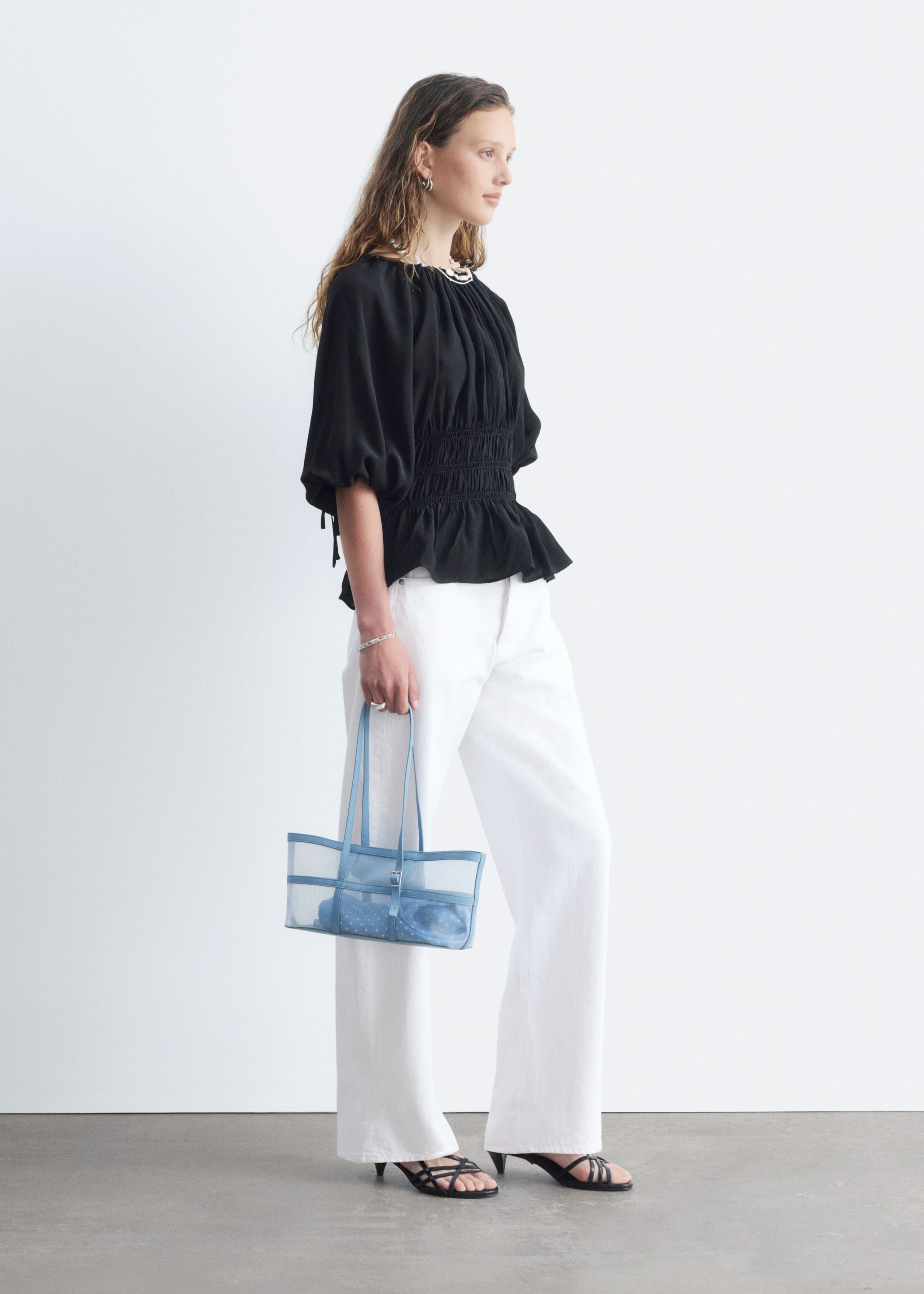 Smocked Blouse - Black - Still Life