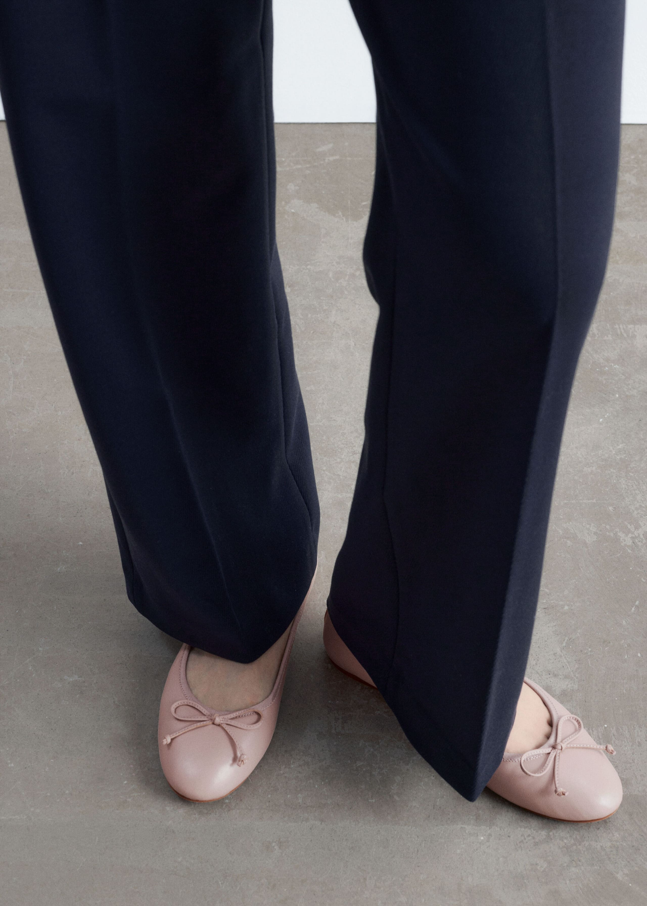 Straight Press-Crease Trousers - Navy - Still Life