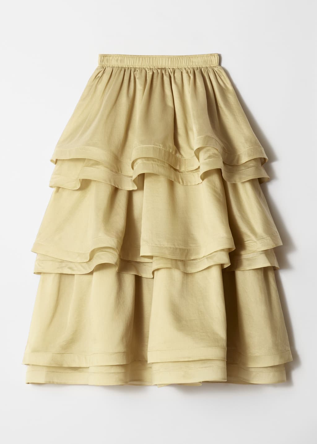 Image of Falda midi con volantes