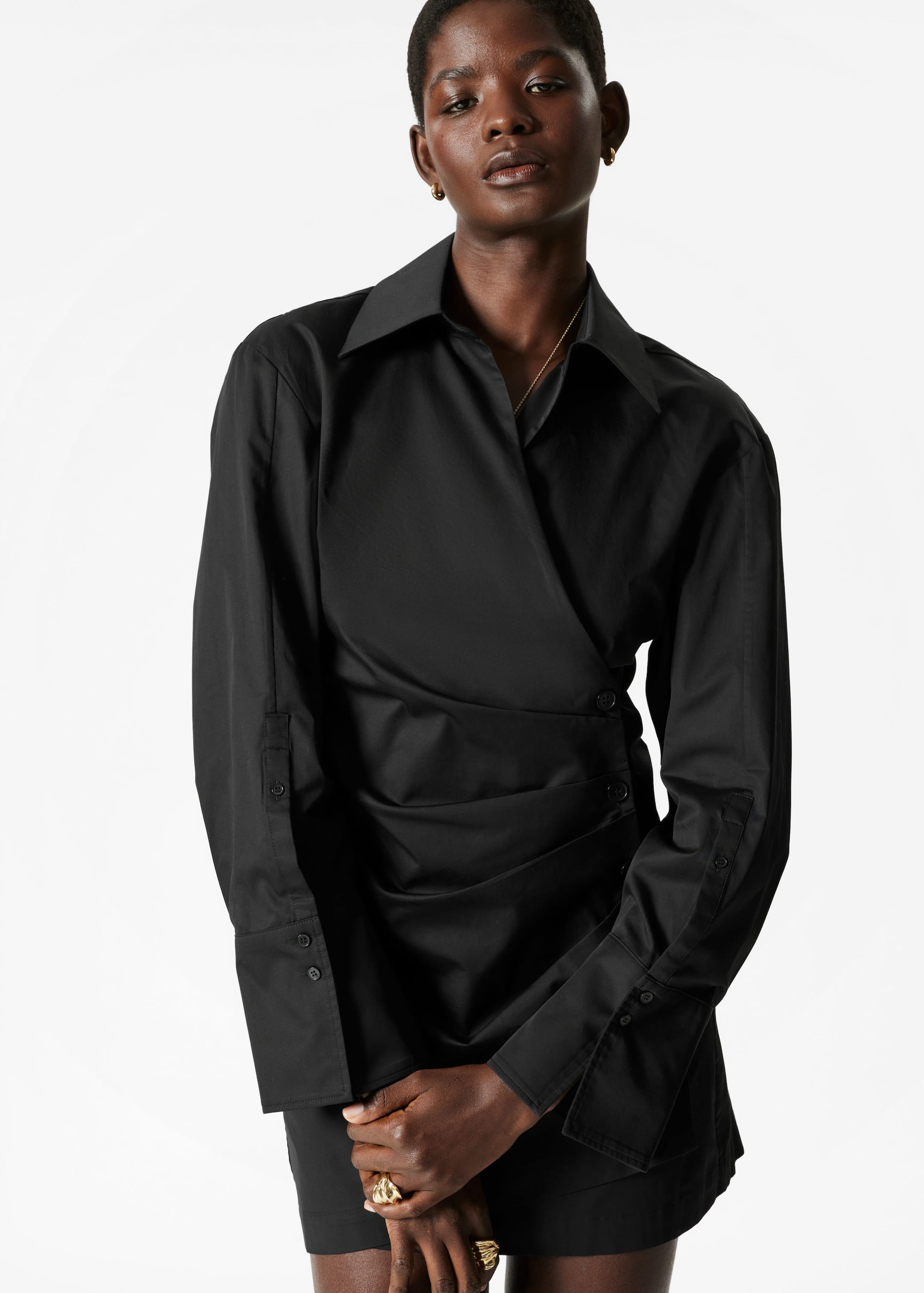 Visualizza immagine più grande: Mini chemisier a portafoglio - Nero - DONNA | H&M IT 3