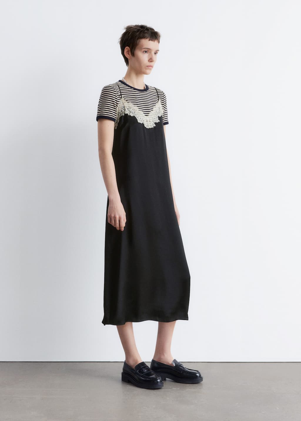 Image of Satin Slip Midi Dress