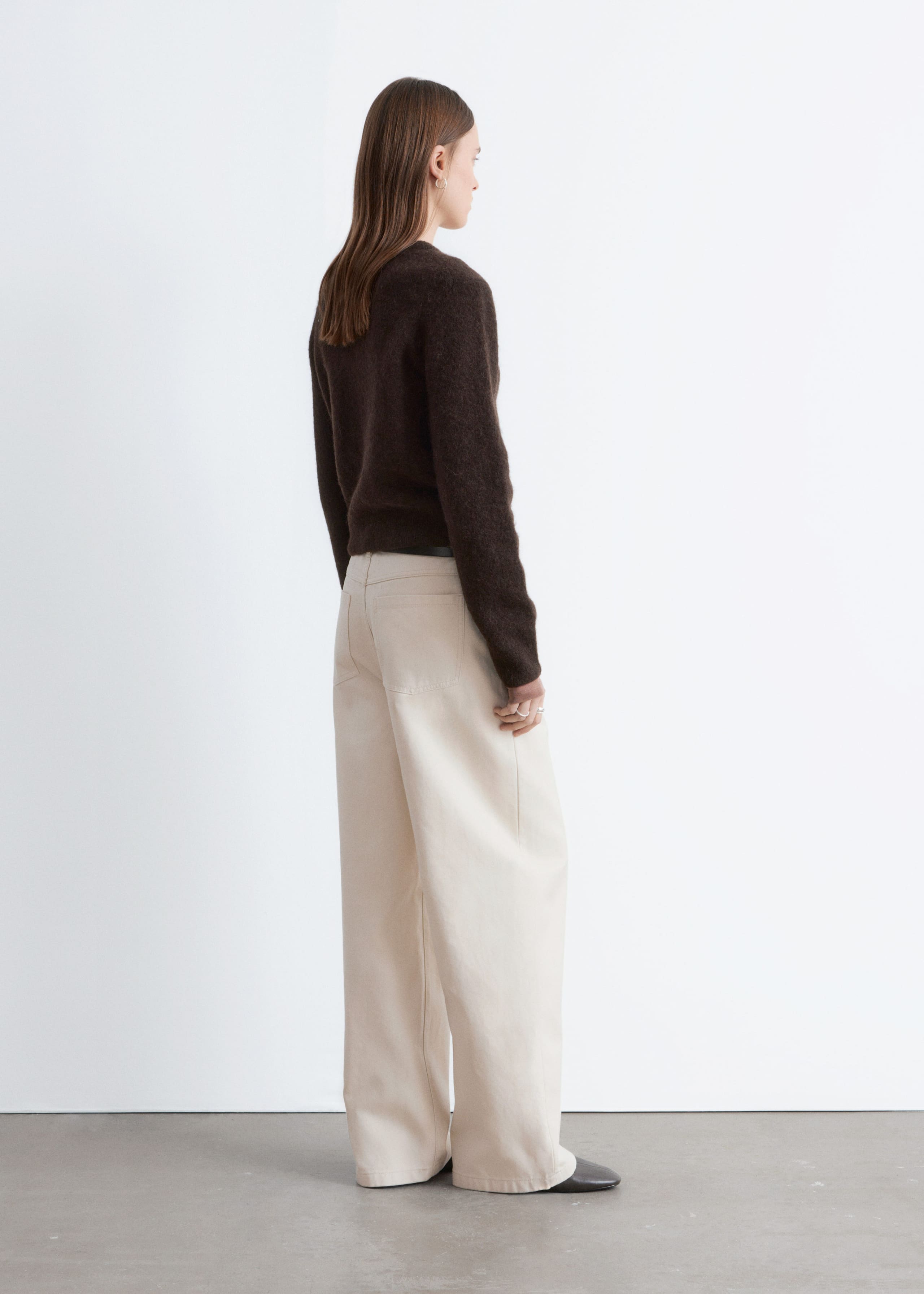Wide-Leg Cotton Trousers - Rust Brown - Lookbook