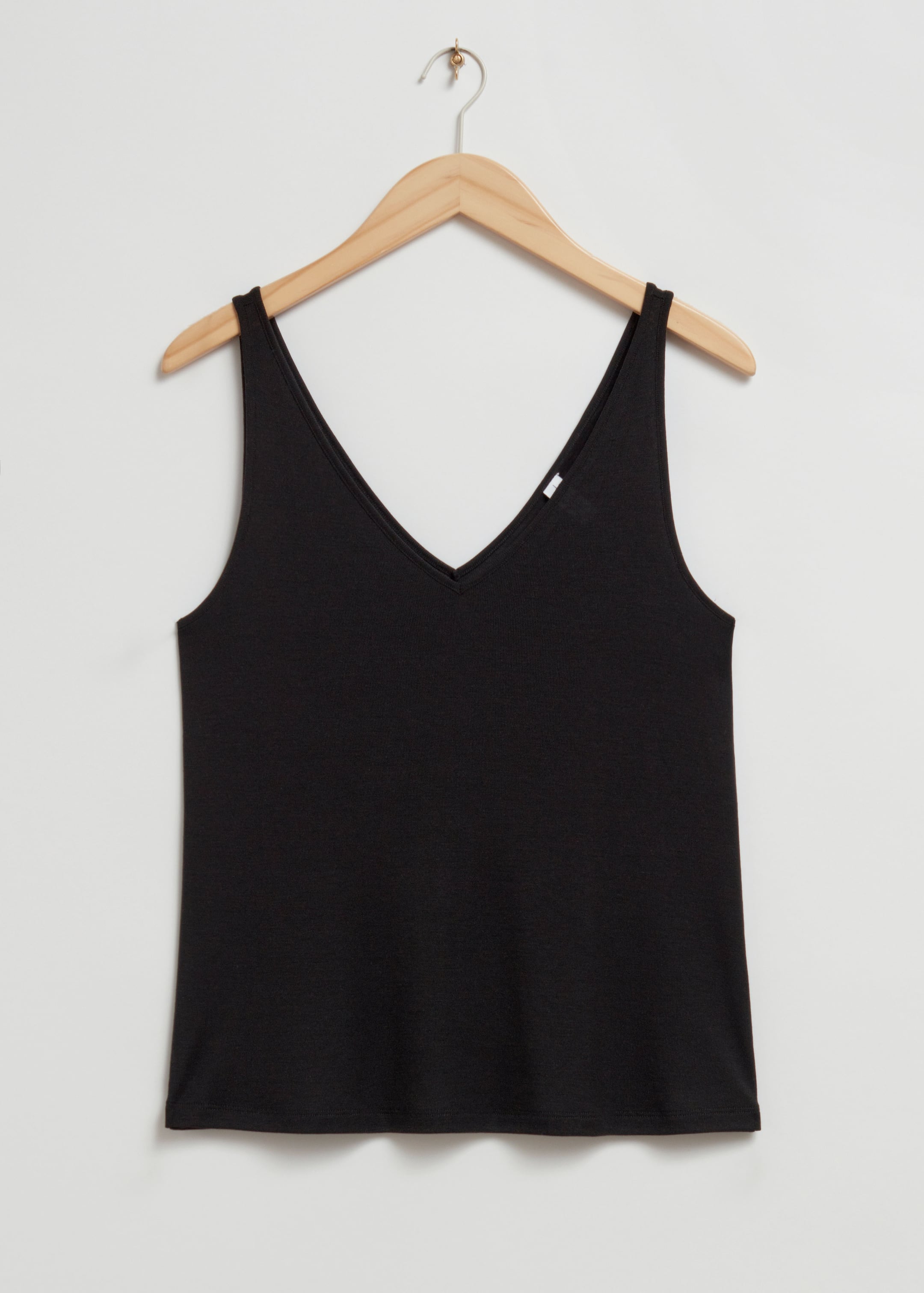 View larger image: Loose-Fit V-Neck Vest Top - Black - Ladies | H&M GB 1