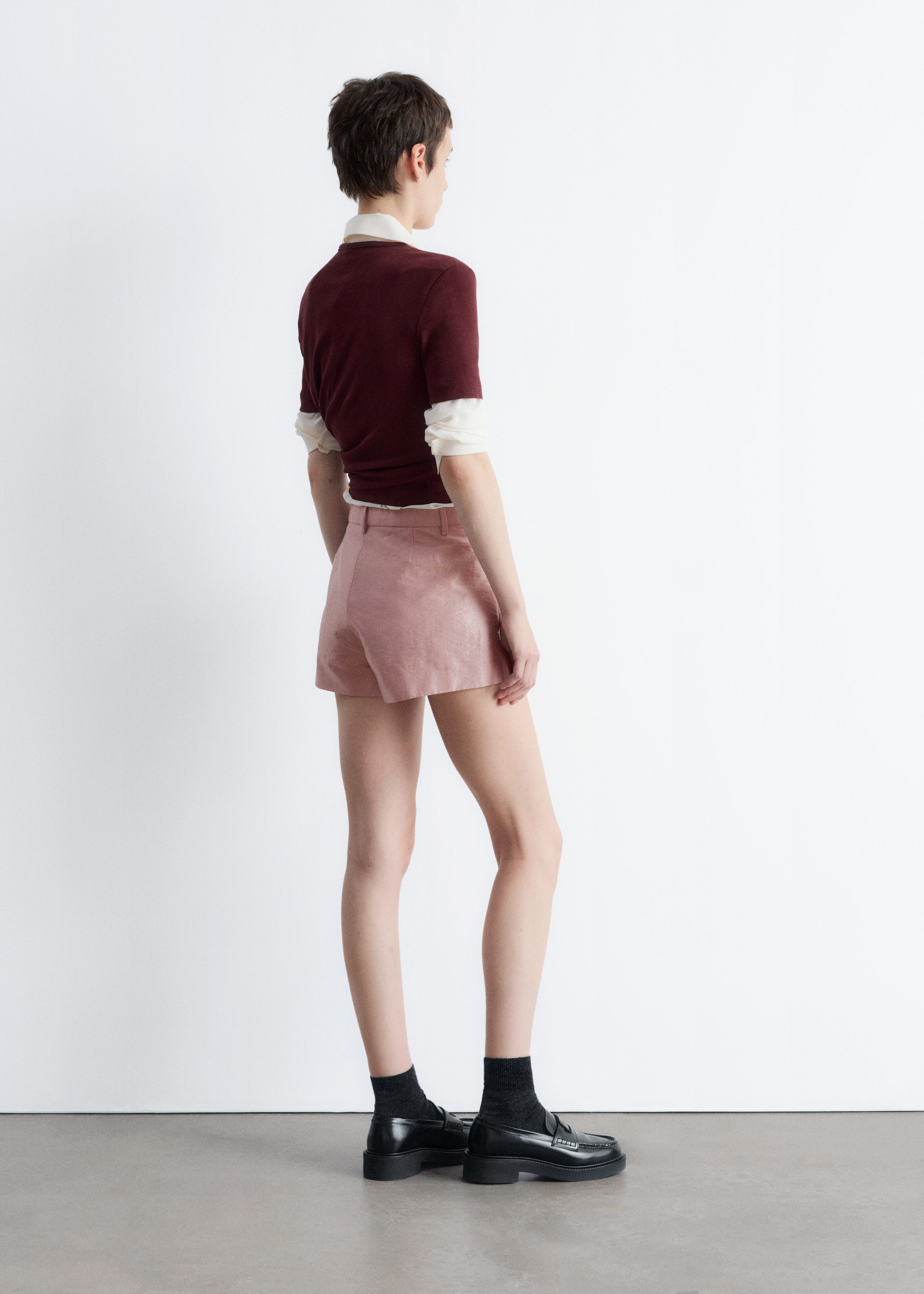 Satin Mini Shorts - Dusty Pink - Shorts - & Other Stories US