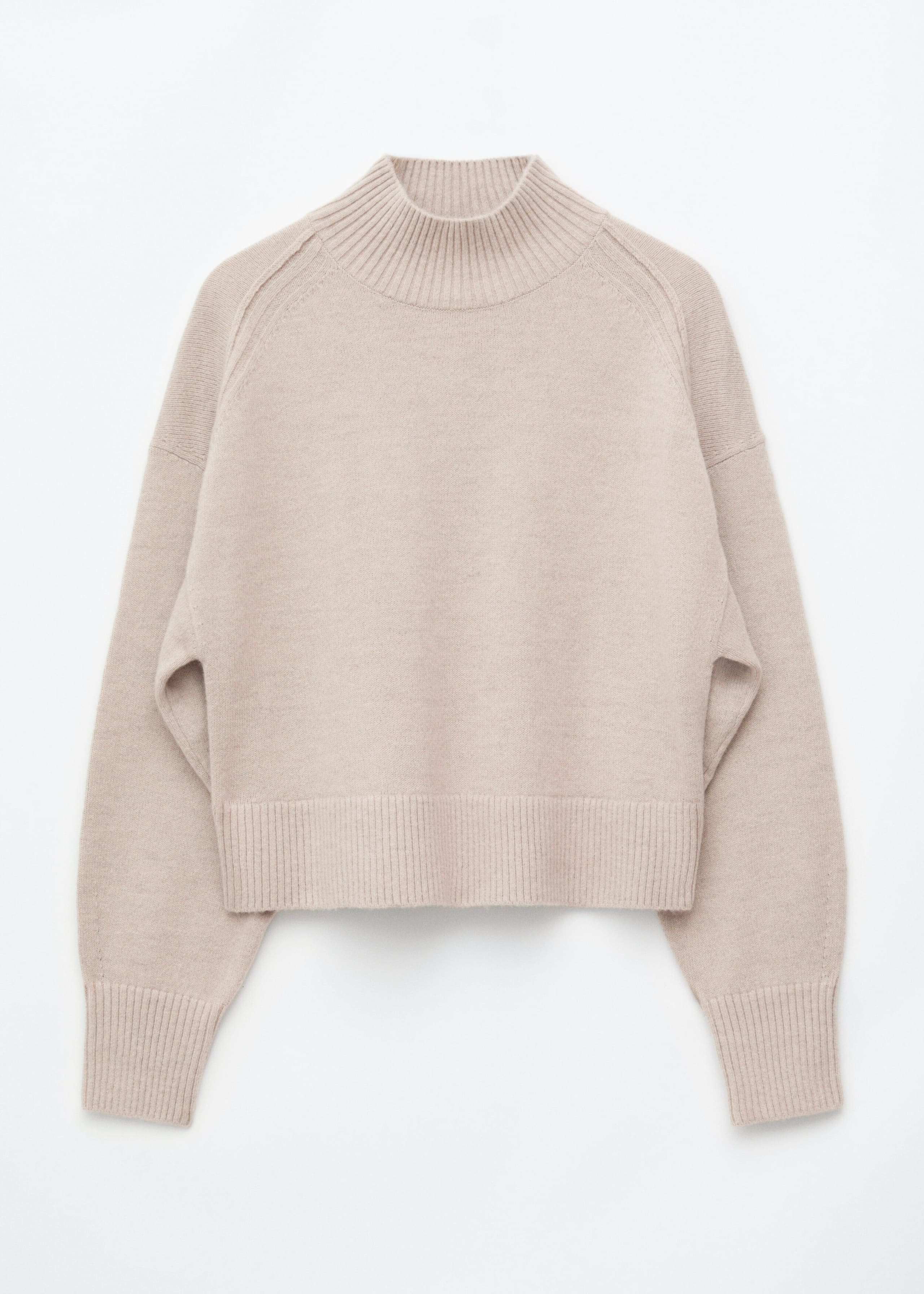 Mock-Neck Wool-Cotton Jumper - Light Mole - Still Life