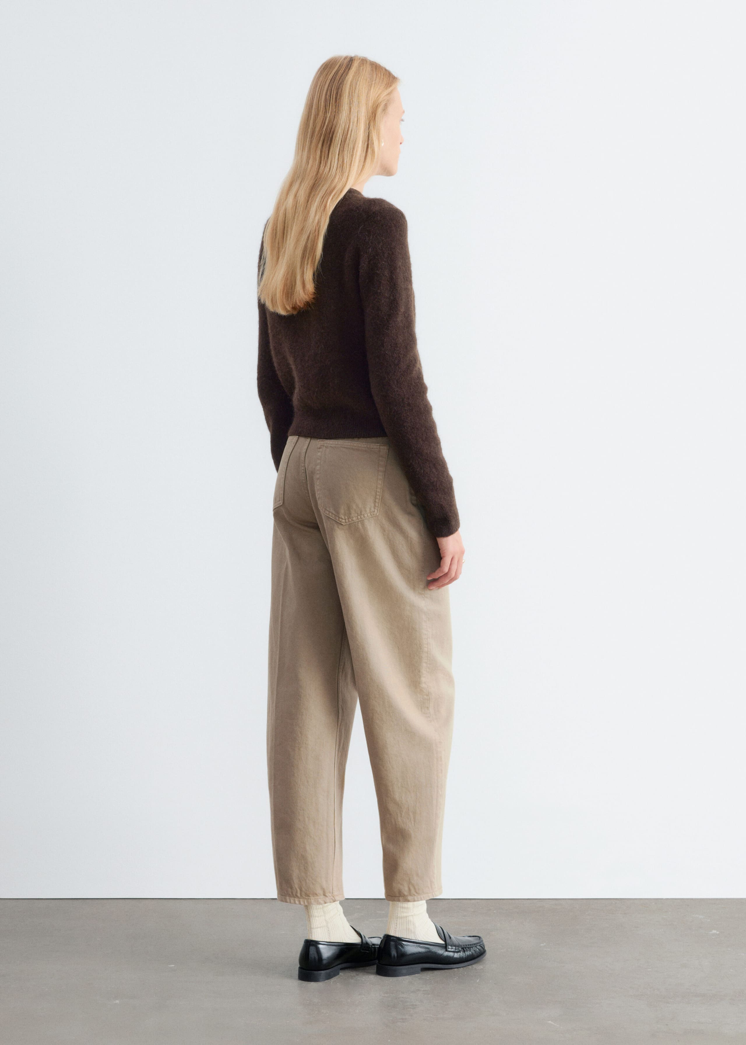 Alpaca-Blend Cardigan - Dark Brown - Still Life