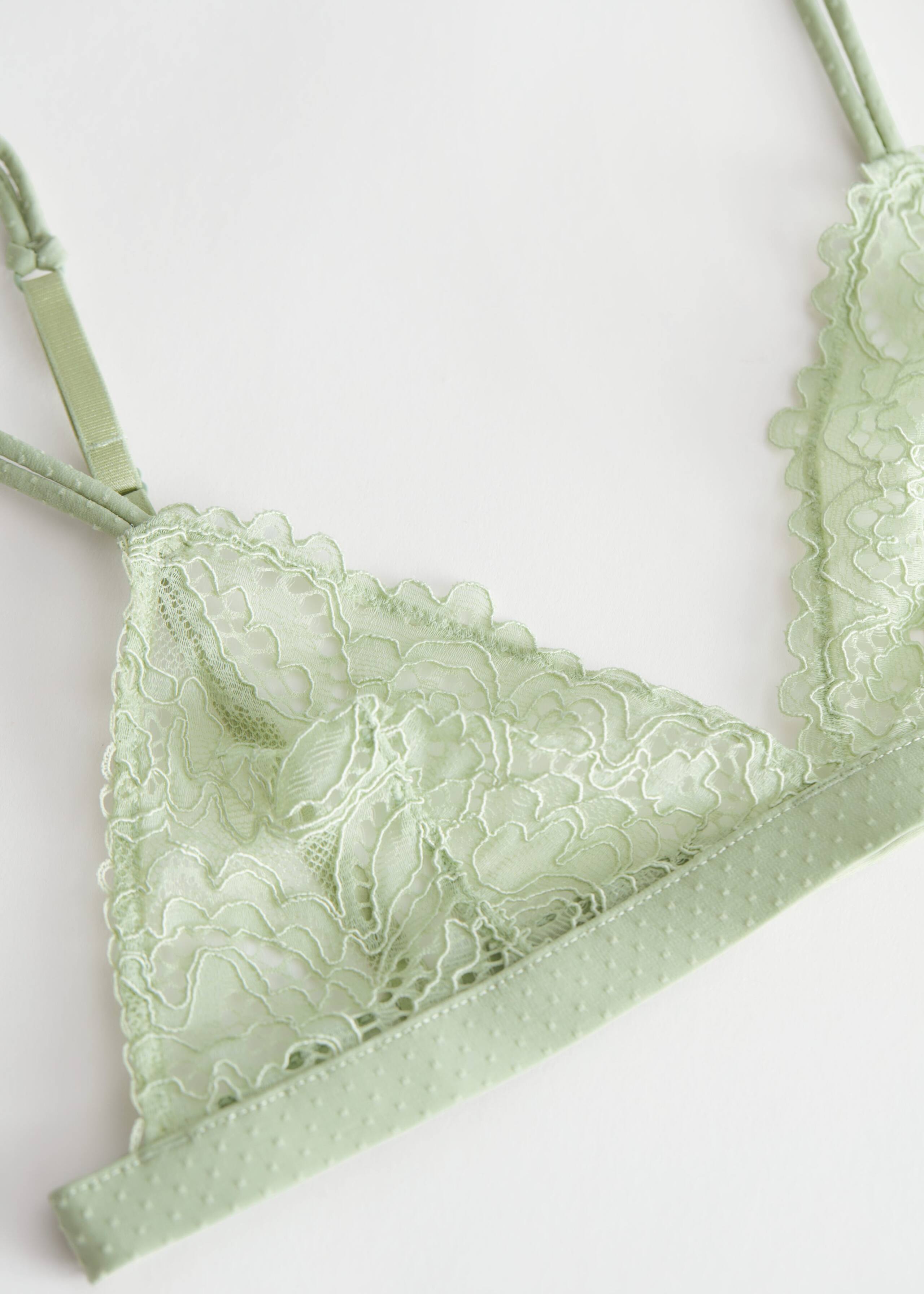 Floral Lace Soft Triangle Bra - {{variantName}} - Descriptive Detail