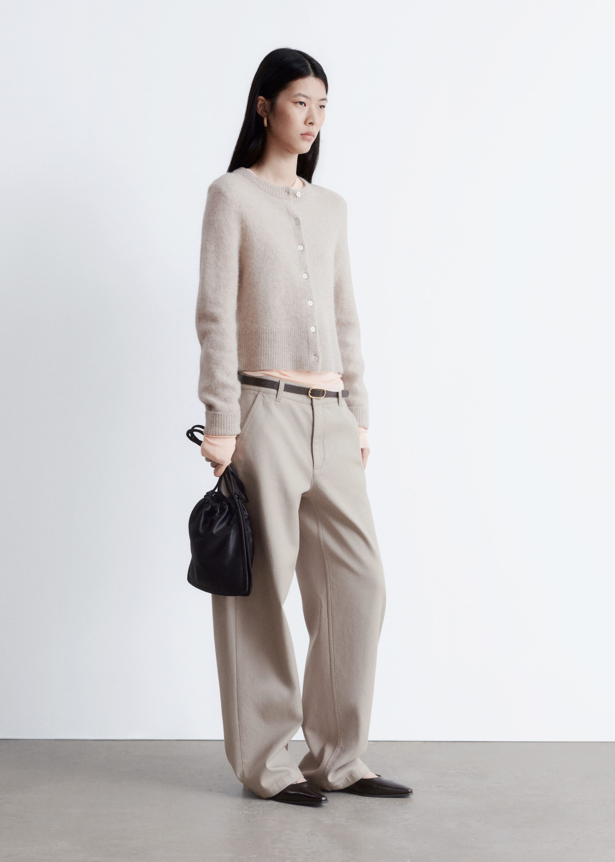 Image of Alpaca-Blend Knit Cardigan