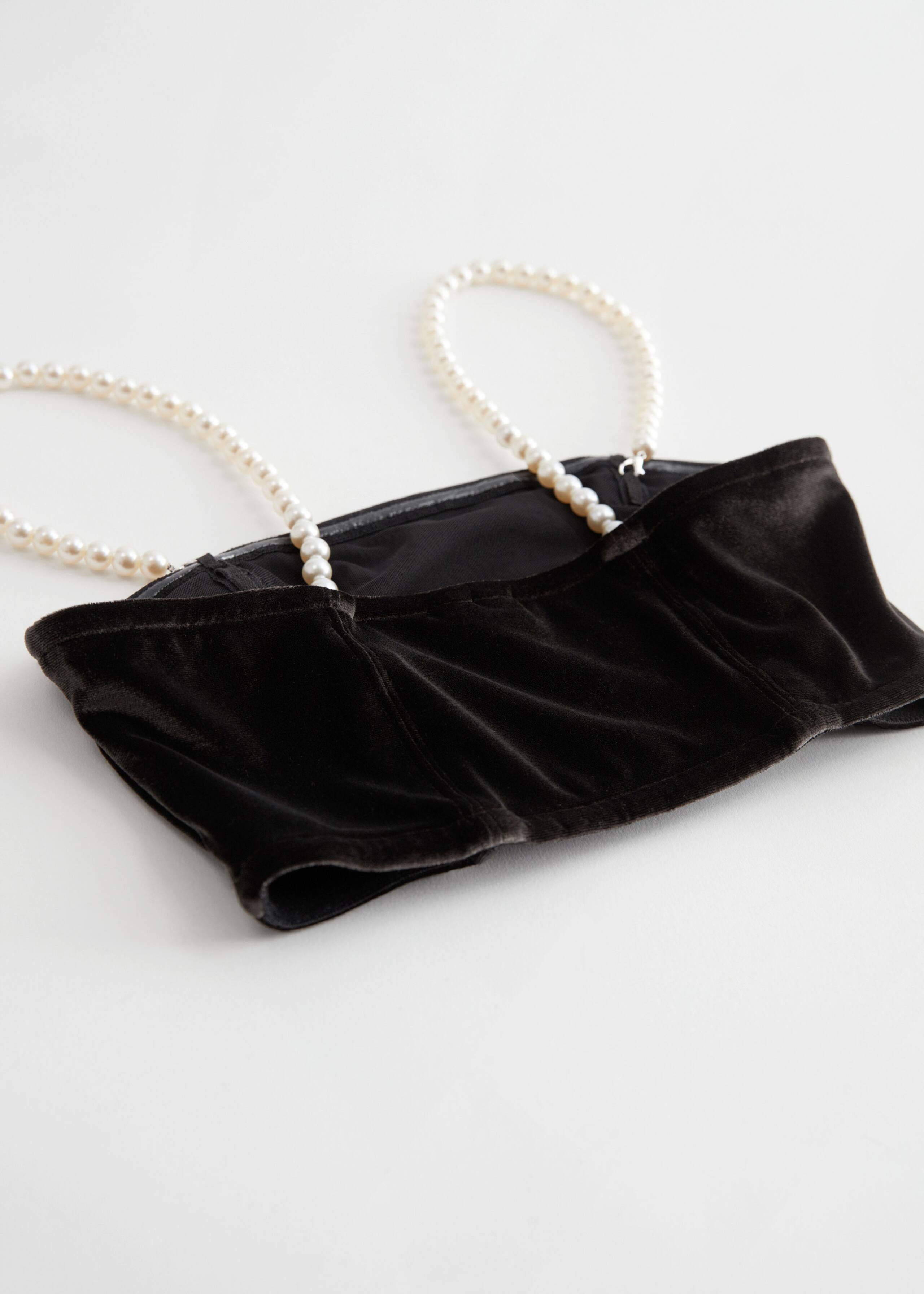 PearlStrapBustier - Black - Bodegón