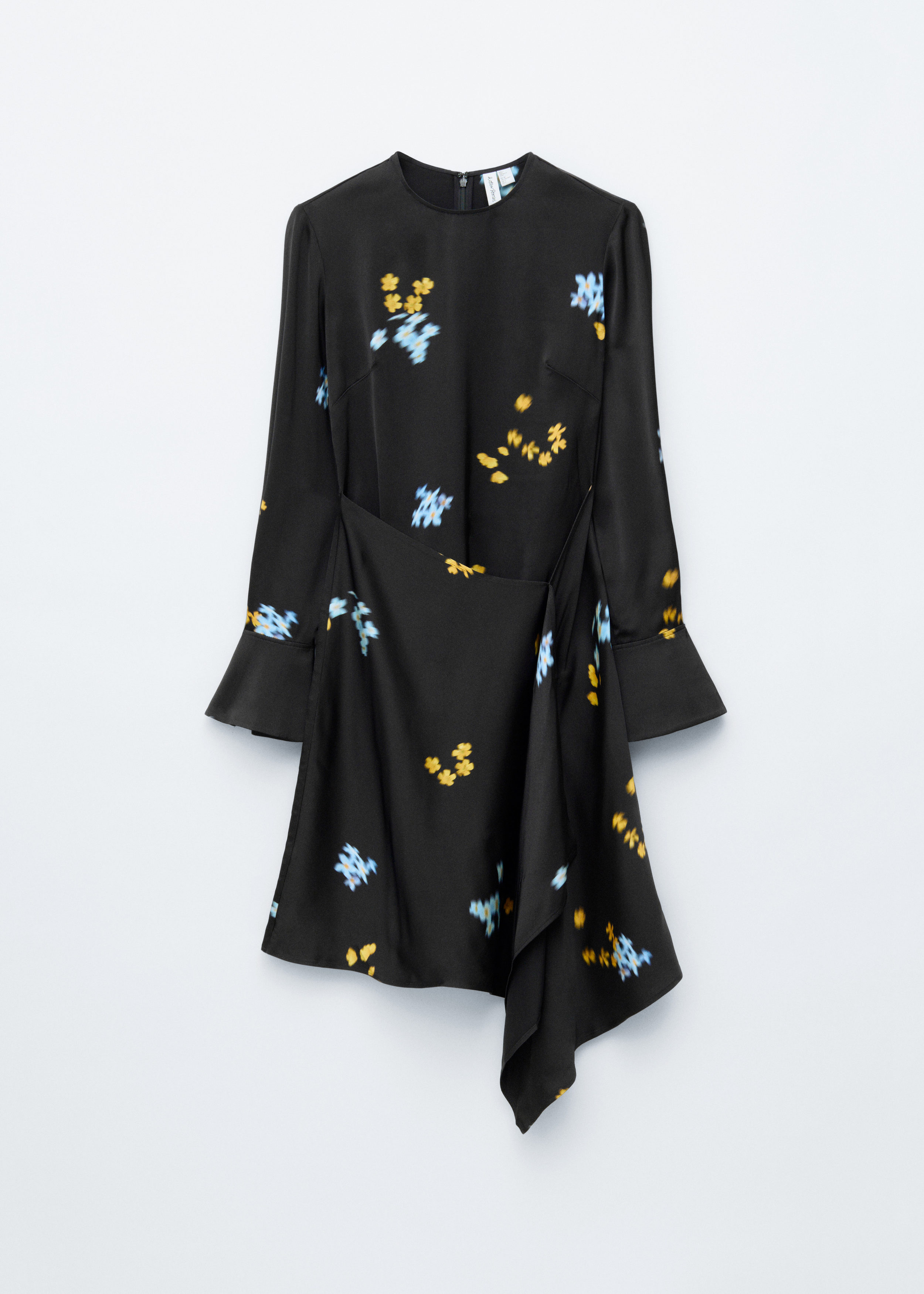&other stroies ドレス Asymmetric Long-Sleeve Mini Dress - Black/Floral - & Other Stories US